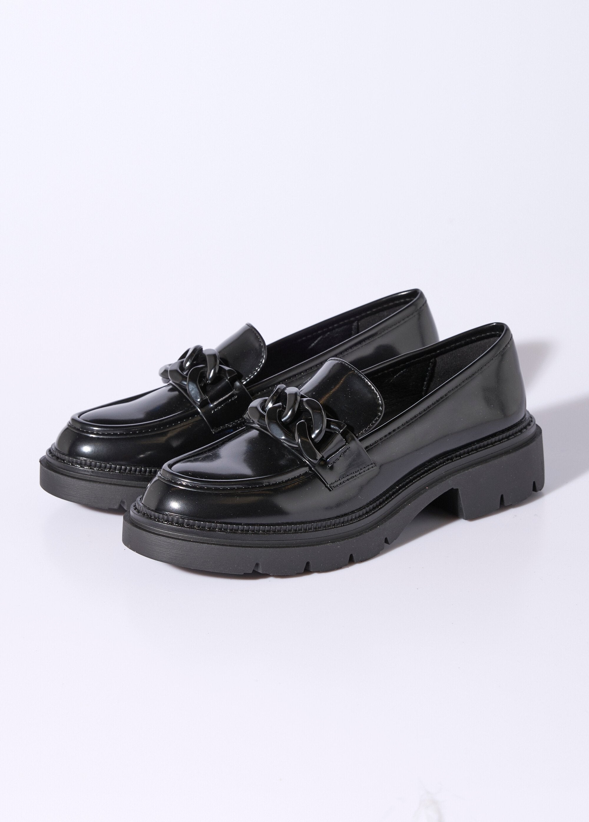 Mocassins_style_chunky,_maillons_métal_Noir_DE1_slim