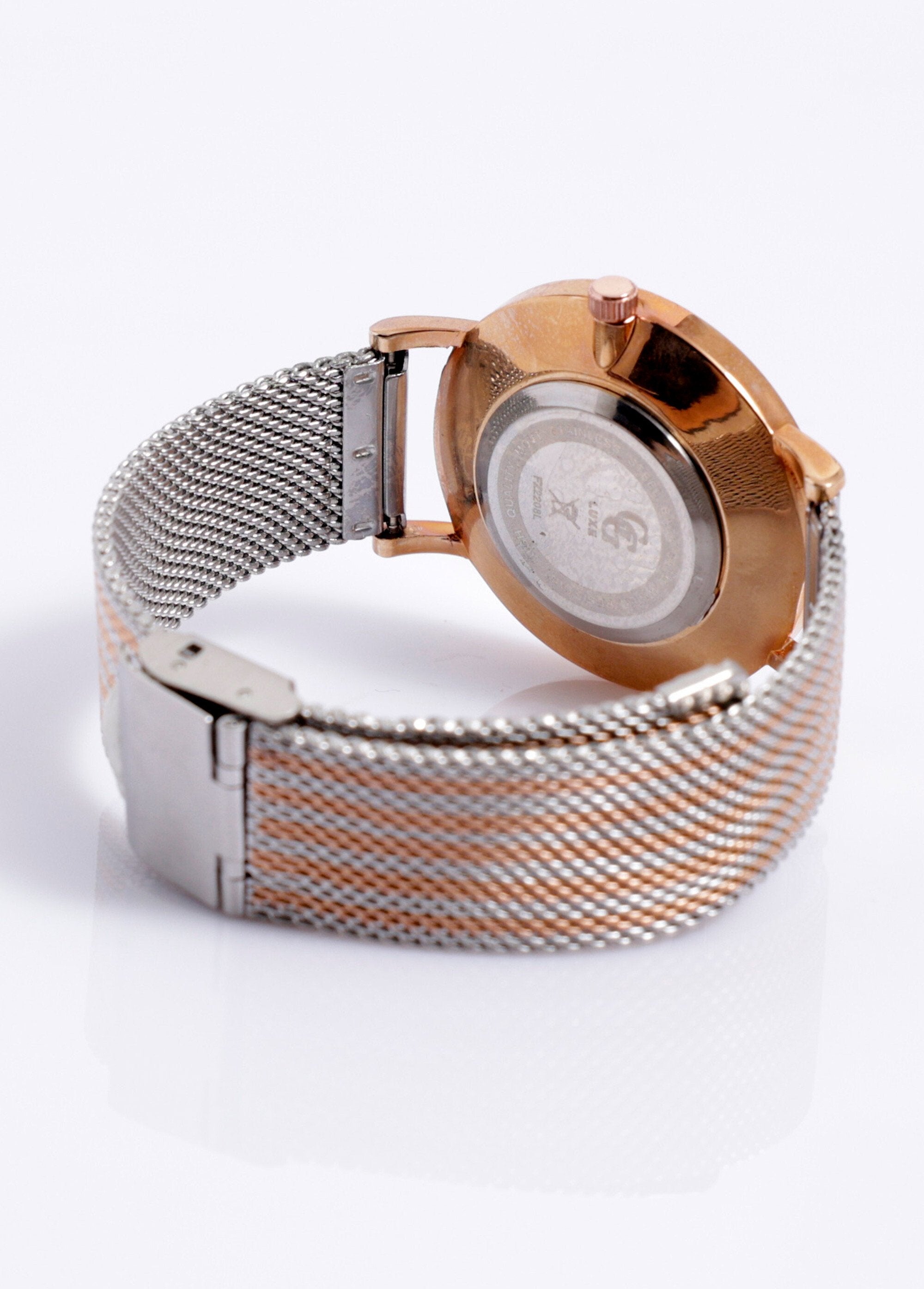 Horloge_met_tweekleurige_Milanese_mesh_armband_Rose_argent_blanc_DO1_slim