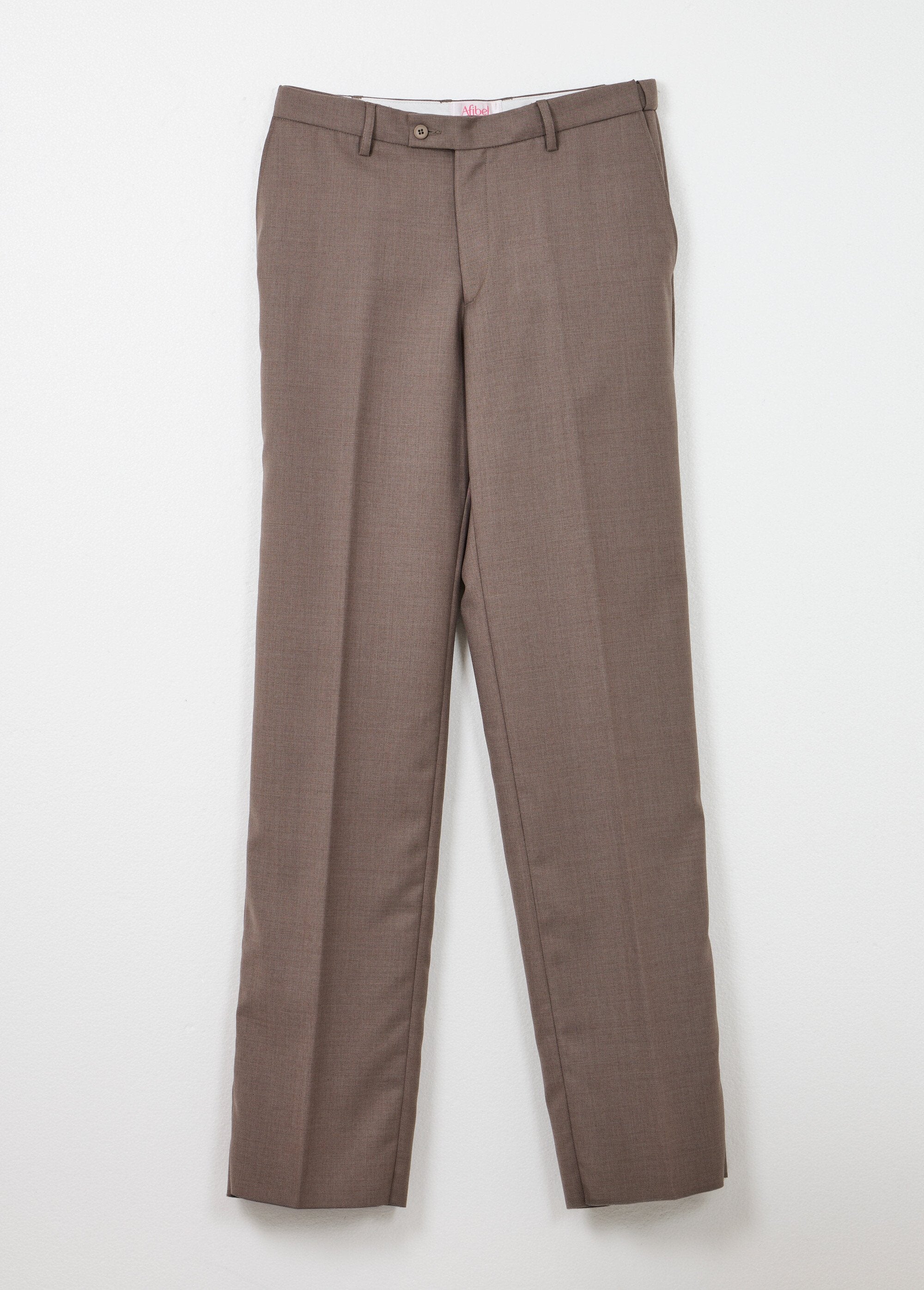 Pantalon_ceinture_ajustable_invisible_tissu_sergé_laine_Beige_fonce_AP1_slim