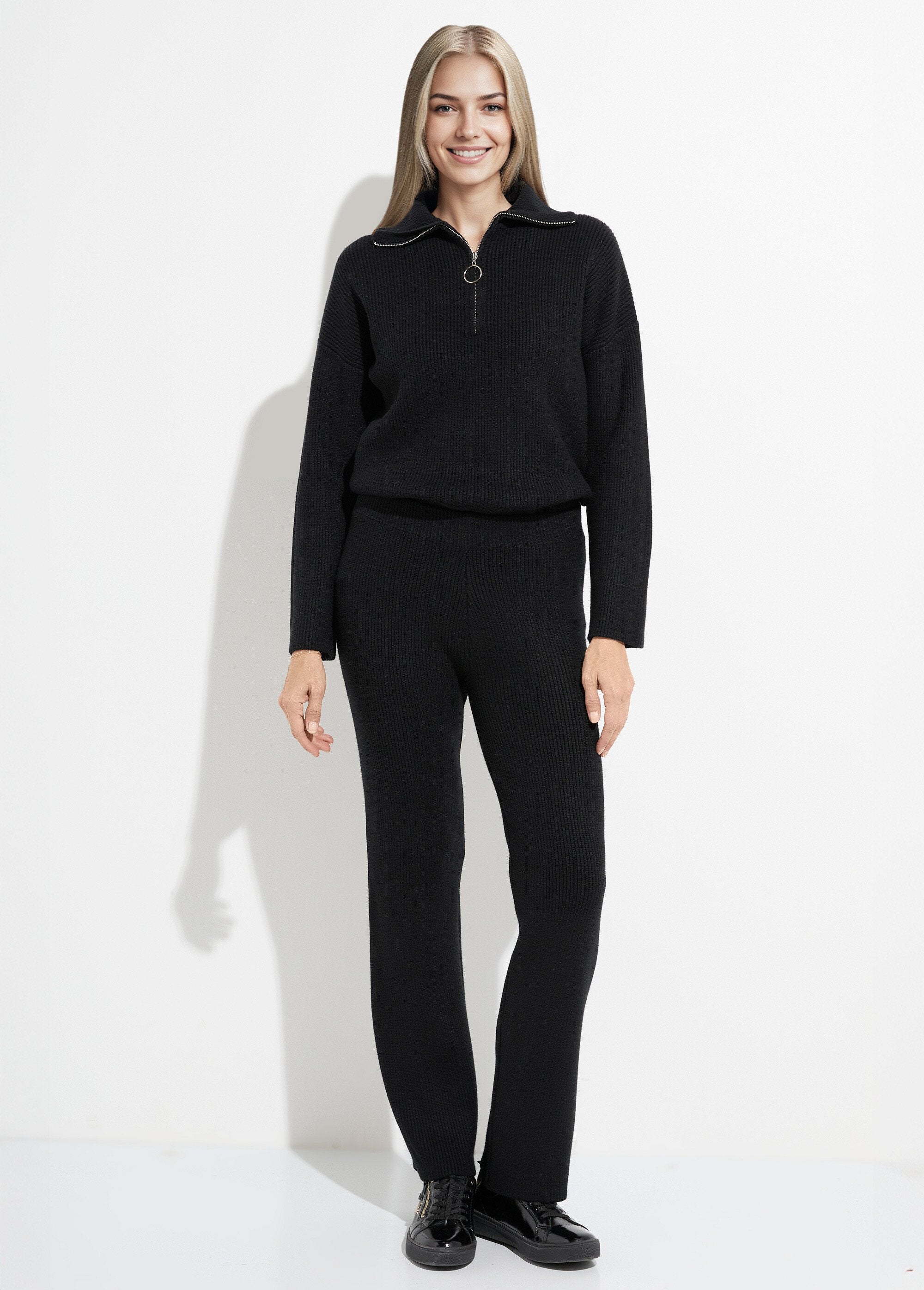 Pantalon_confort_en_maille_cotelée_Noir_SF1_slim