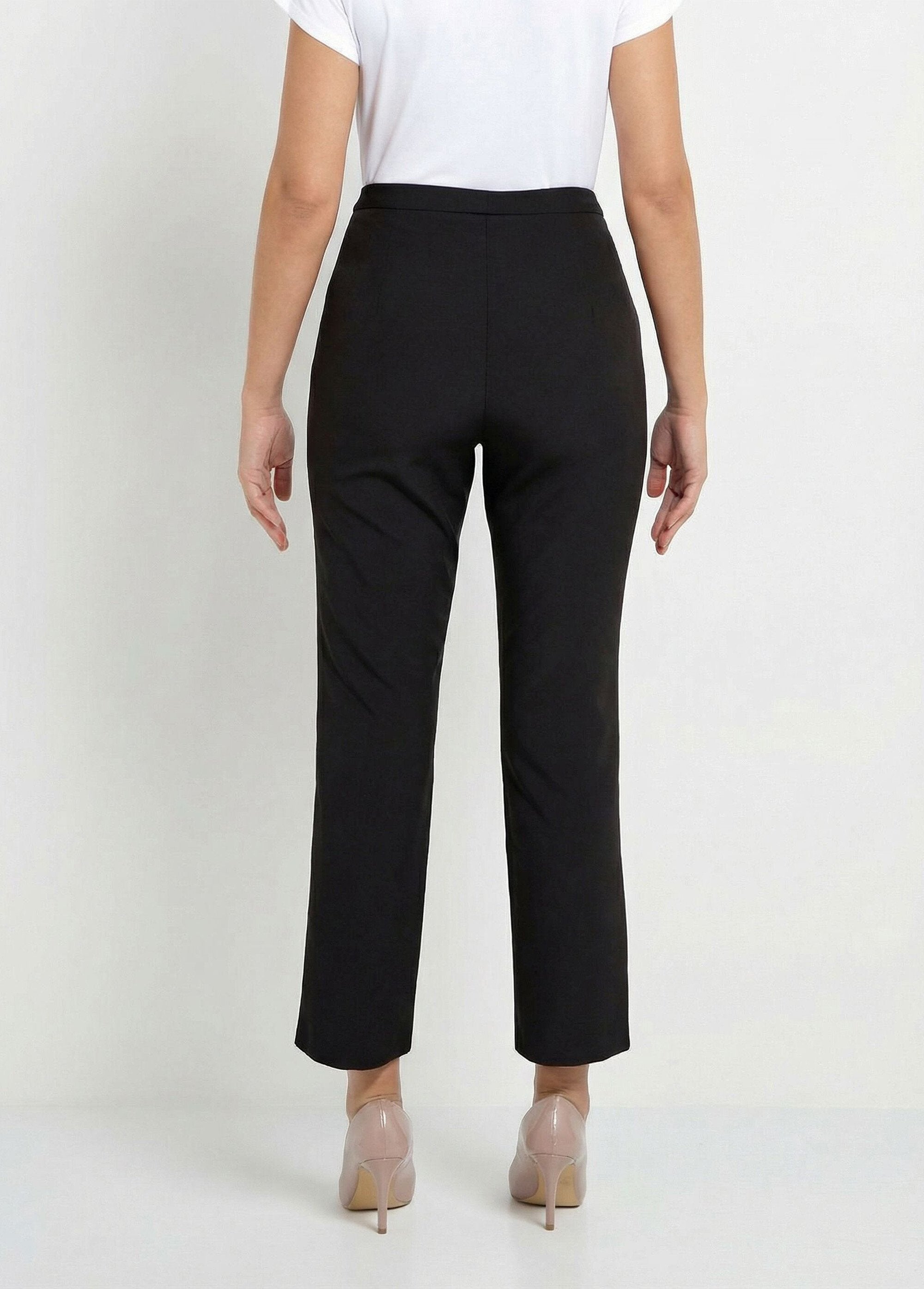 Pantalon_droit_7/8e_uni_infroissable_Noir_DO1_slim