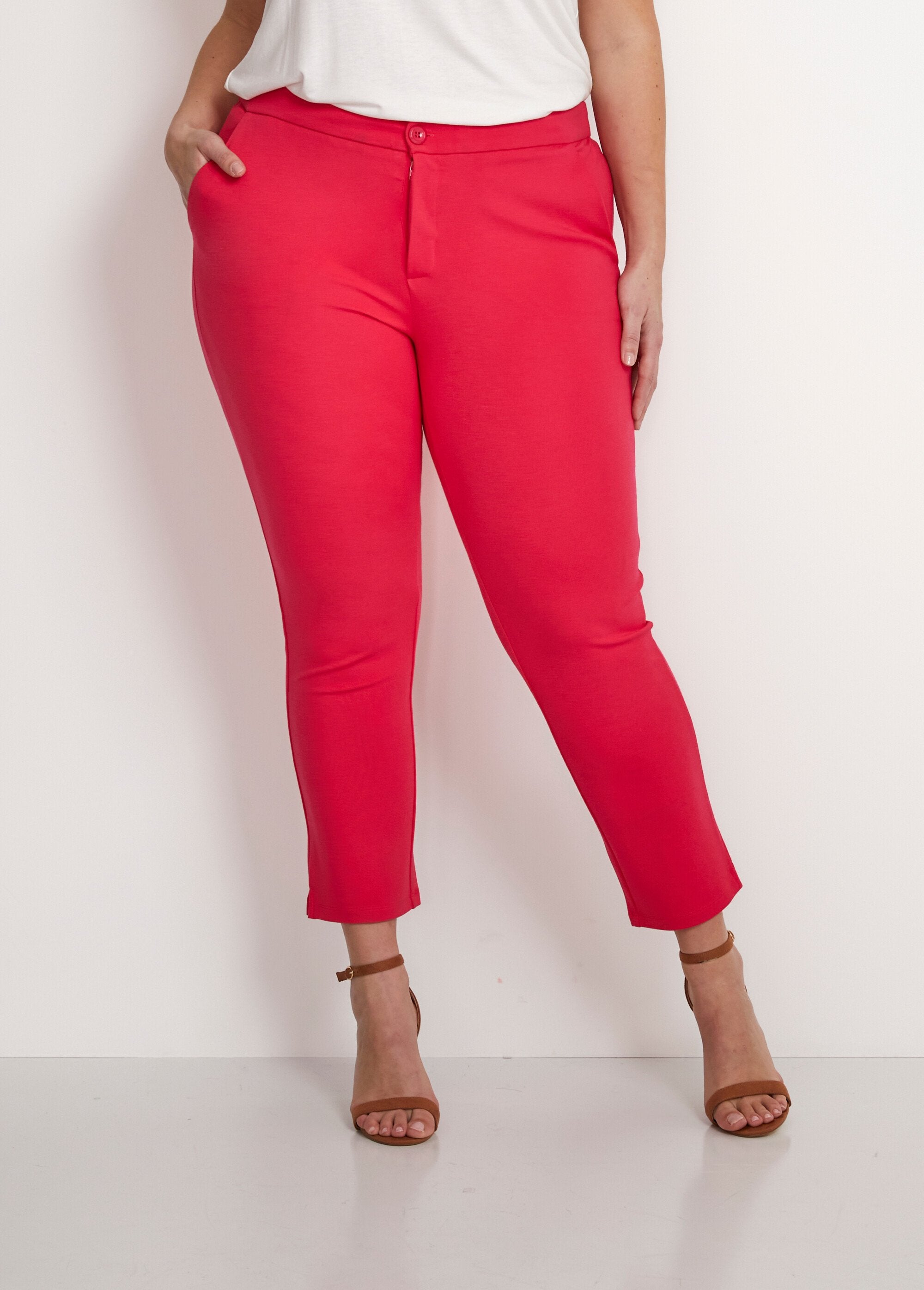 Pantalon_droit_7/8ème_maille_milano_Rose_FA1_curvy