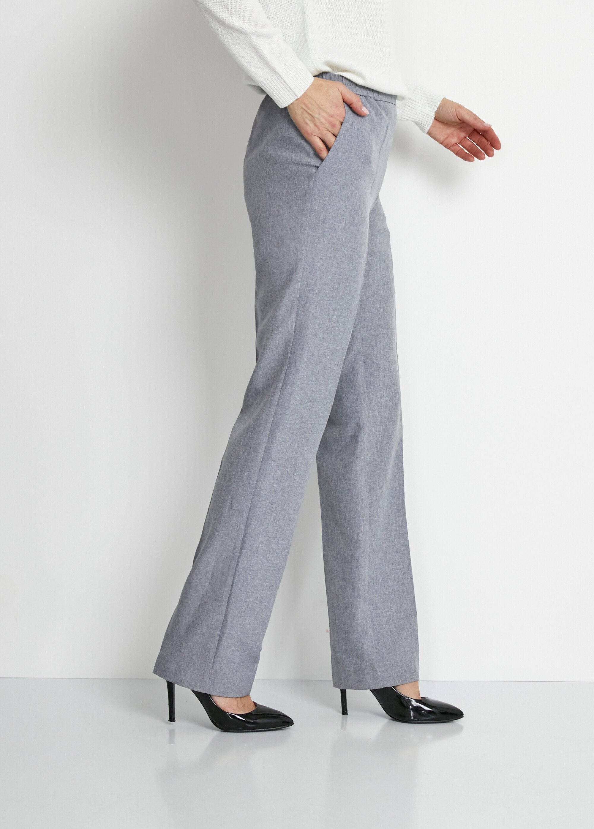 Pantalon_droit_ceinture_semi-élastiquée_Argent_DR1_slim