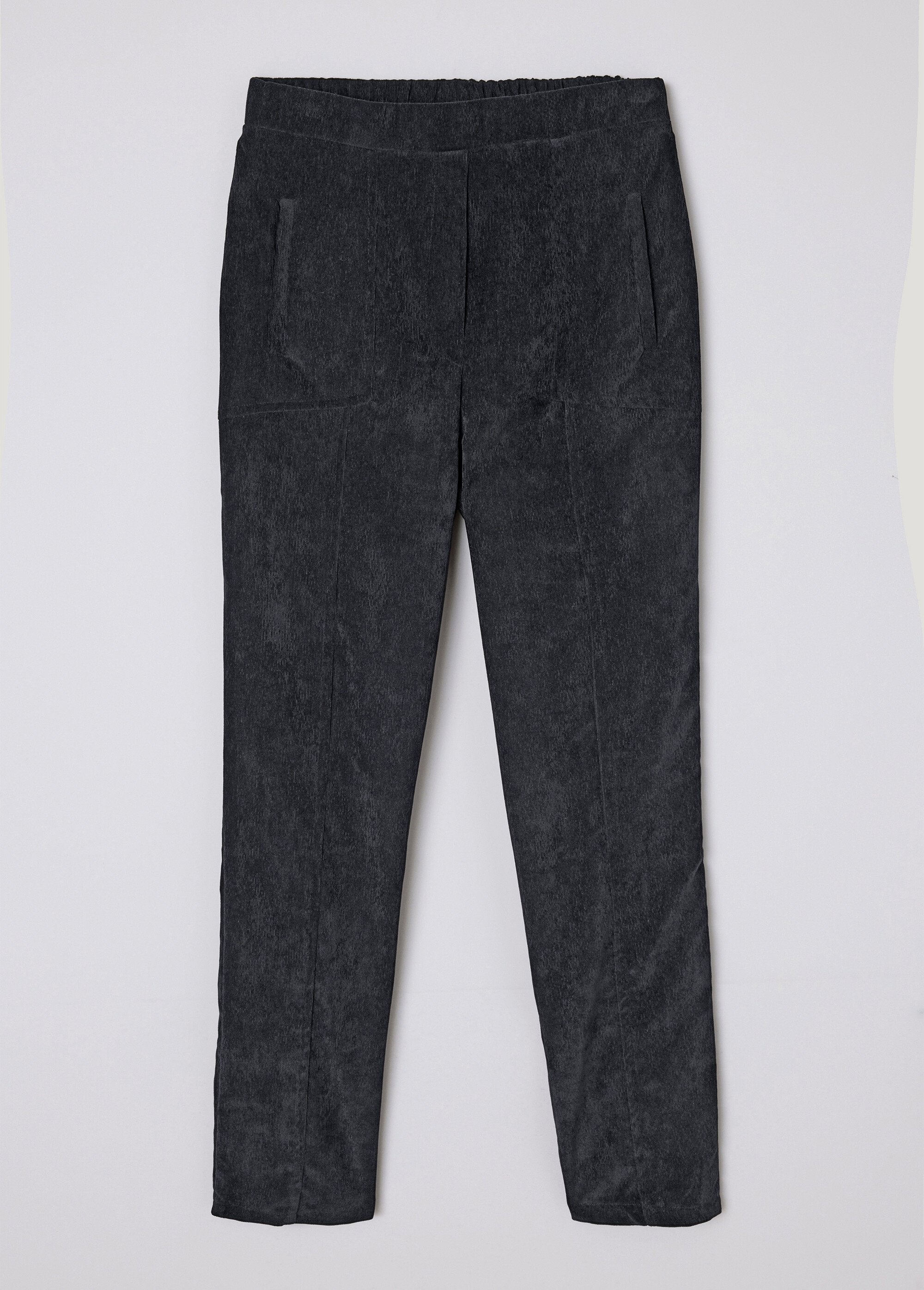 Pantalon_droit_taille_élastiquée_velours_milleraies_Noir_AP1_slim