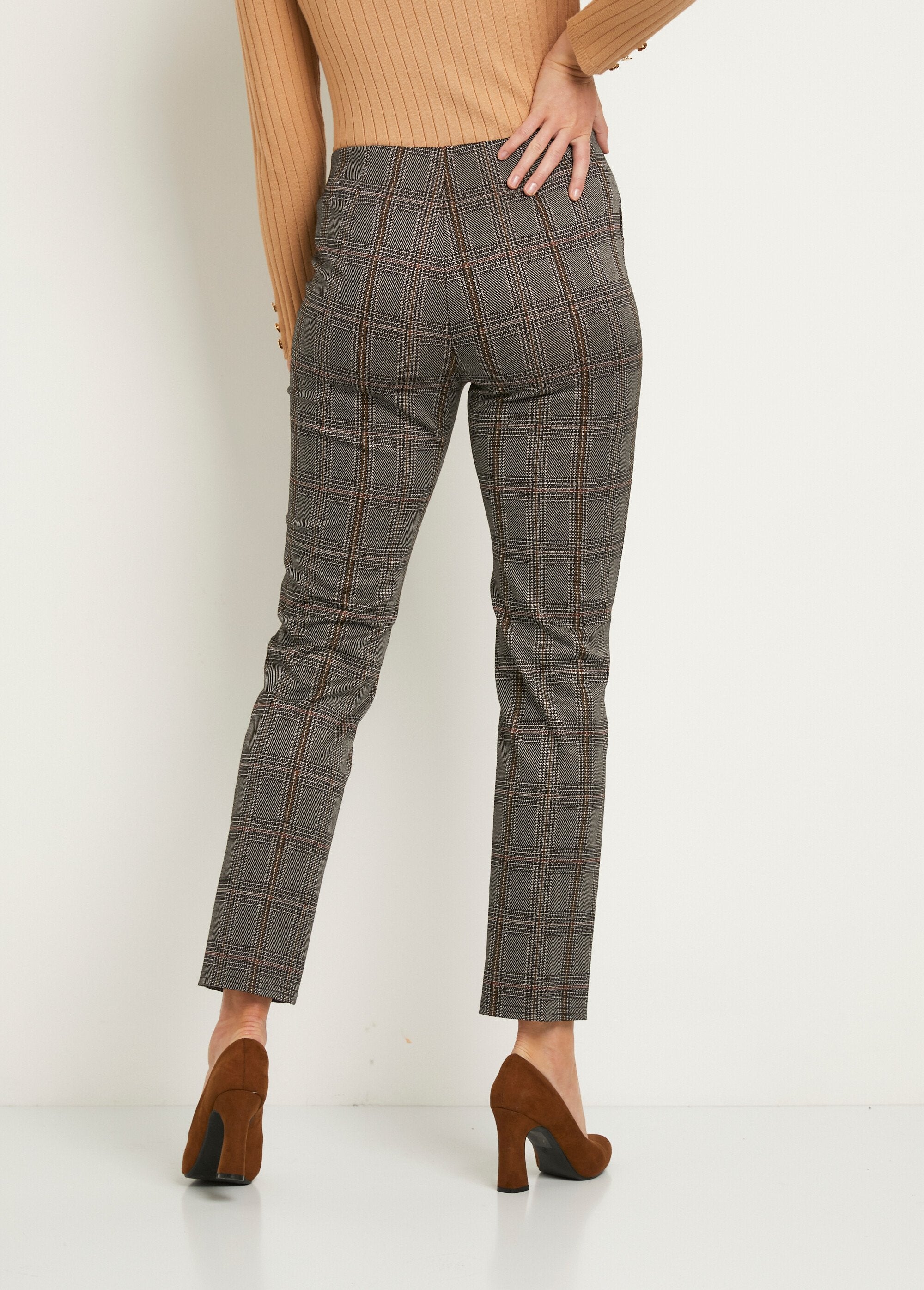 Pantalon_droit_taille_normale_maille_unie_ou_carreaux_Carreaux_DO1_slim