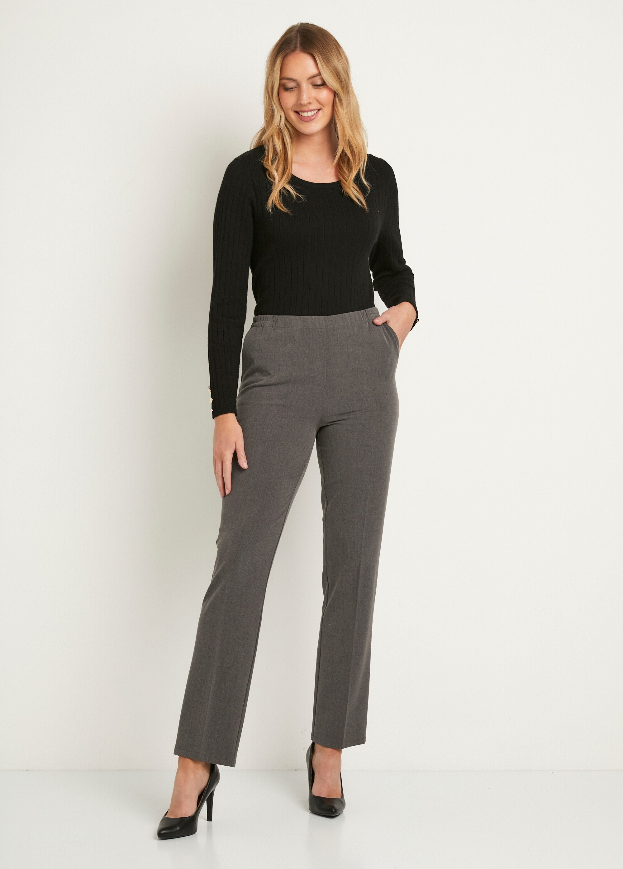 Pantalon_droit_taille_semi-élastiquée_Gris_SF1_slim