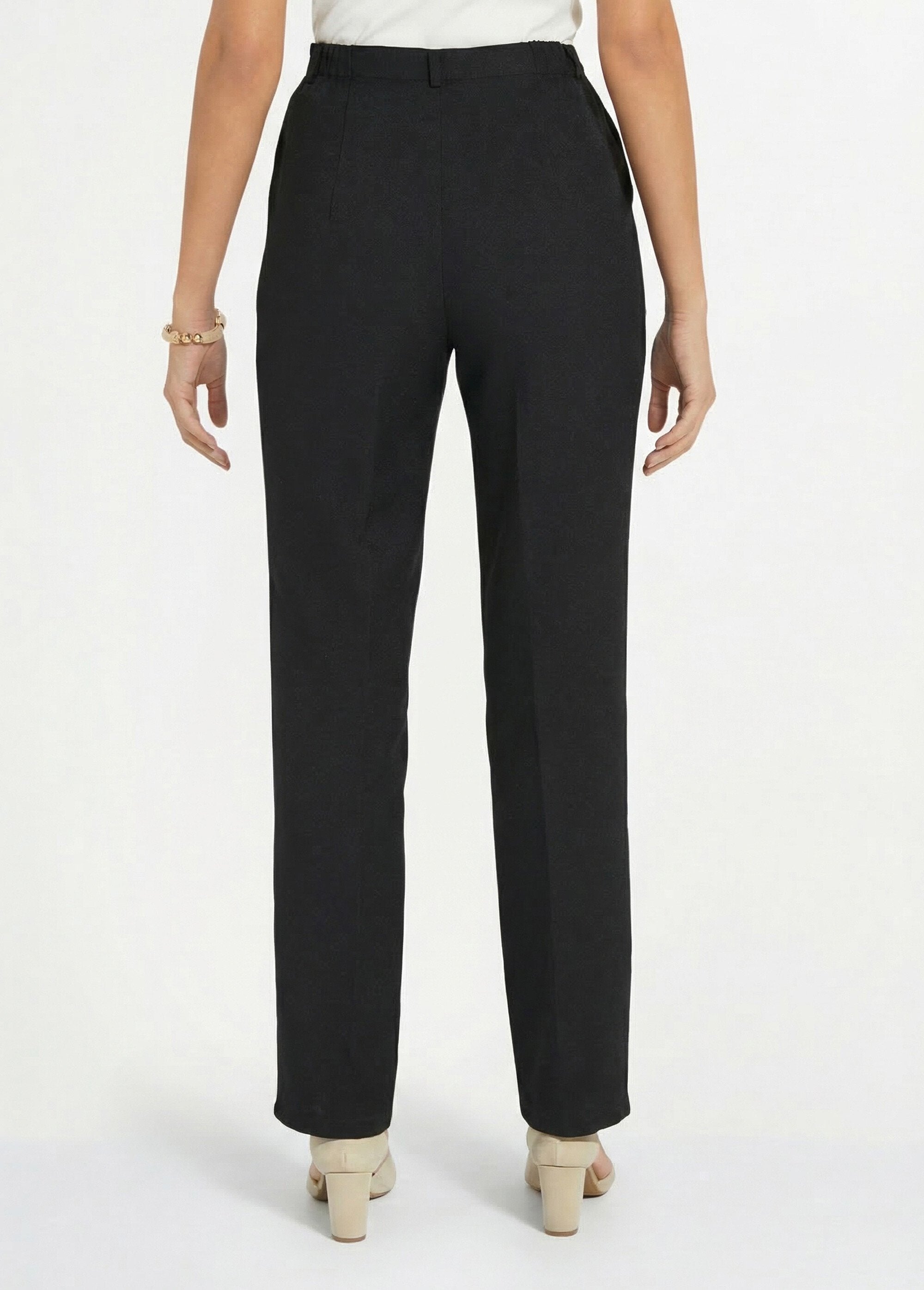 Pantalon_droit_uni_taille_semi_élastiquée_Noir_DO1_slim