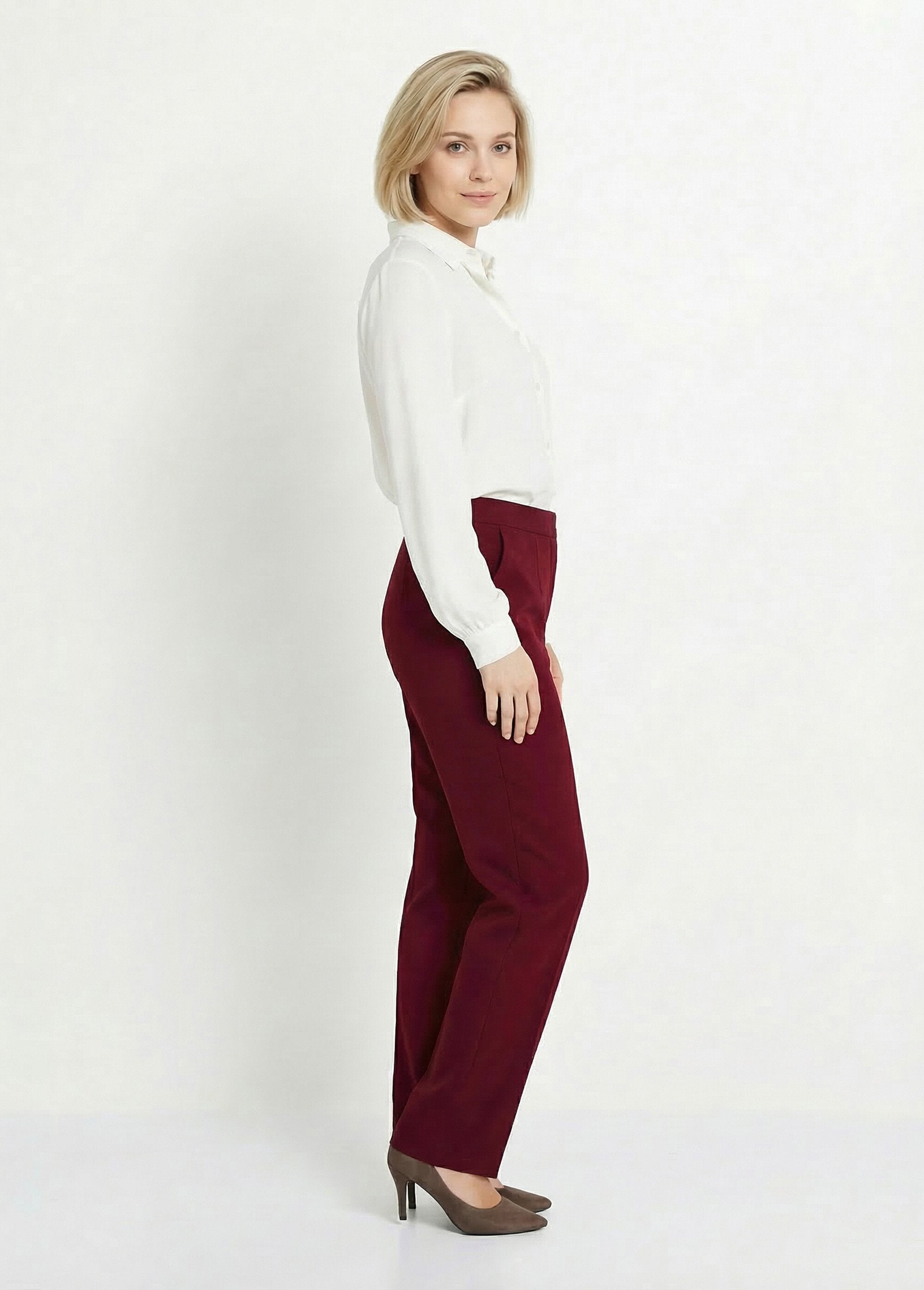 Effen_broek_met_rechte_pijpen_en_semi-elastische_tailleband_Bordeaux_DR1_slim