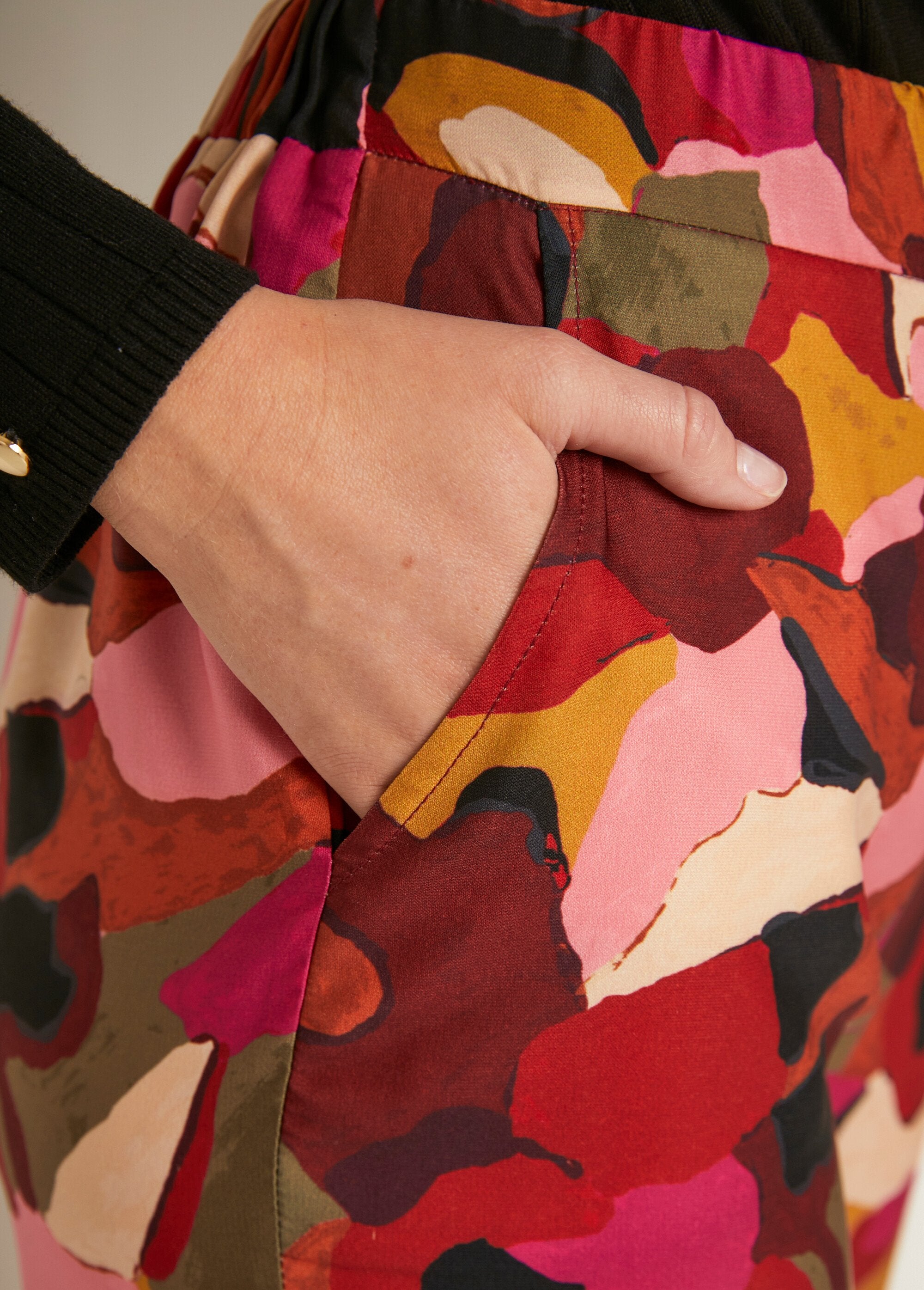 Pantalon_large_taille_semi_élastiquée_imprimé_Rose_et_marron_DE1_slim