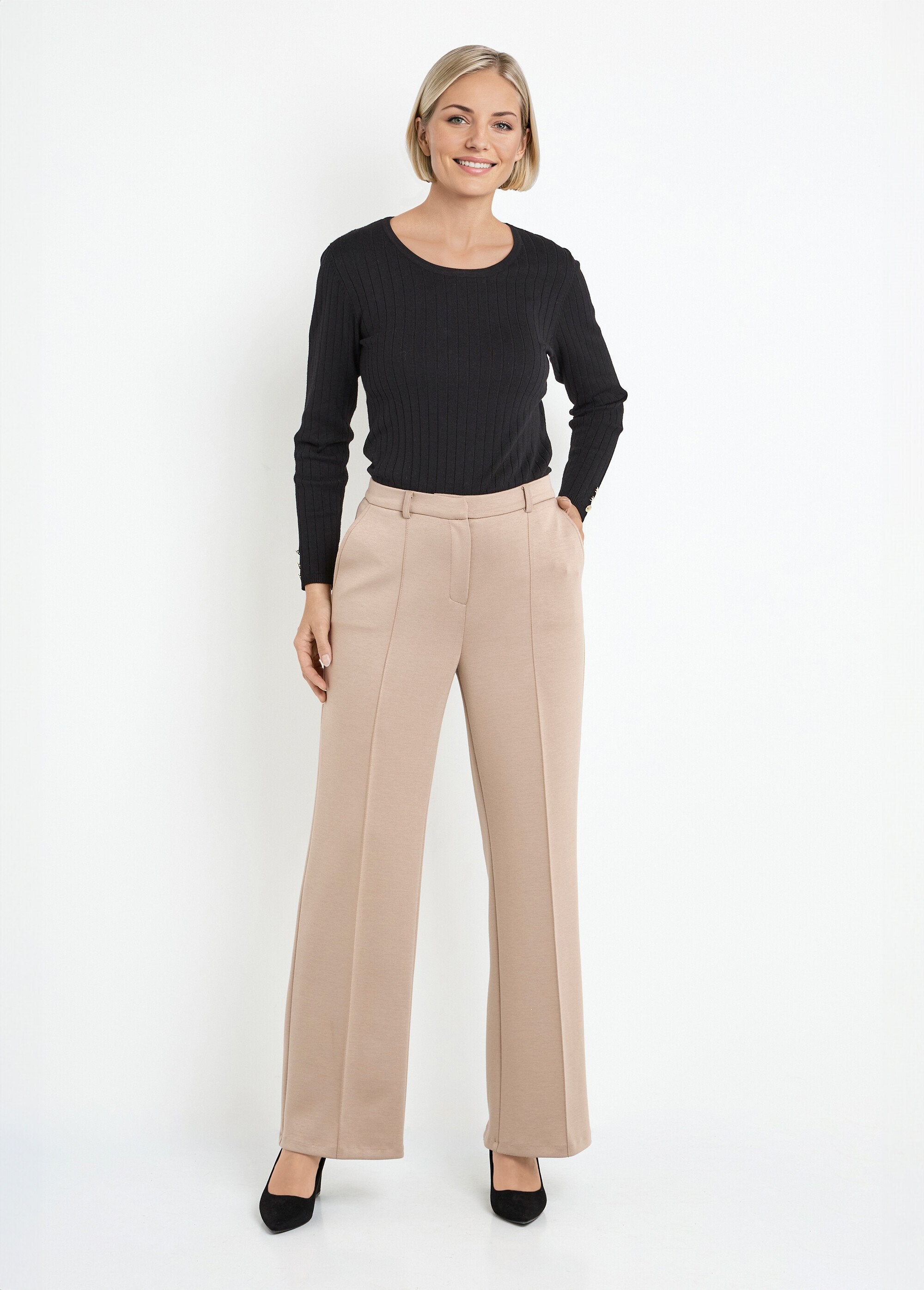 Gestructureerde_city_broek_in_effen_milano_breisel_Beige_SF1_slim