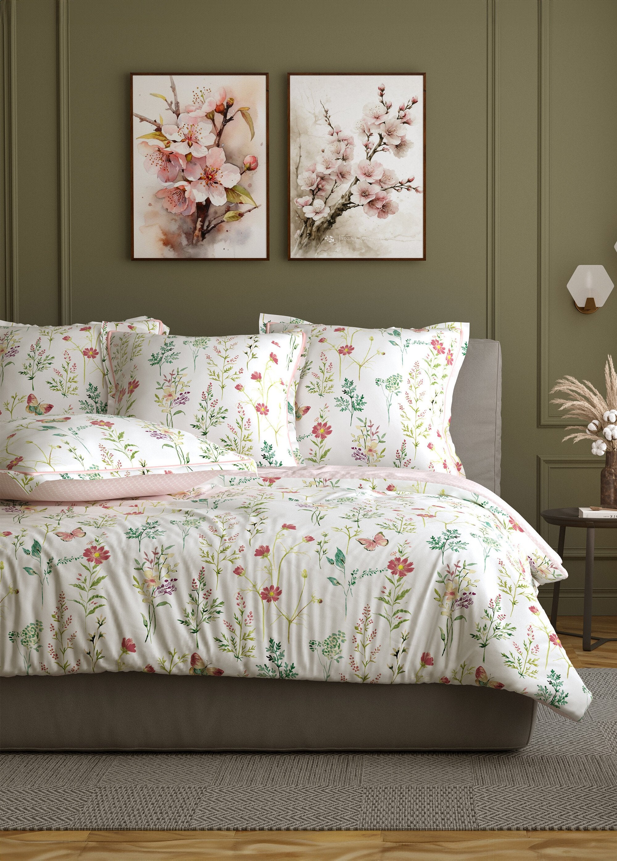 3-delige_bedset_met_dekbedovertrek,_vlinders_Imprime_rose_FA1_slim