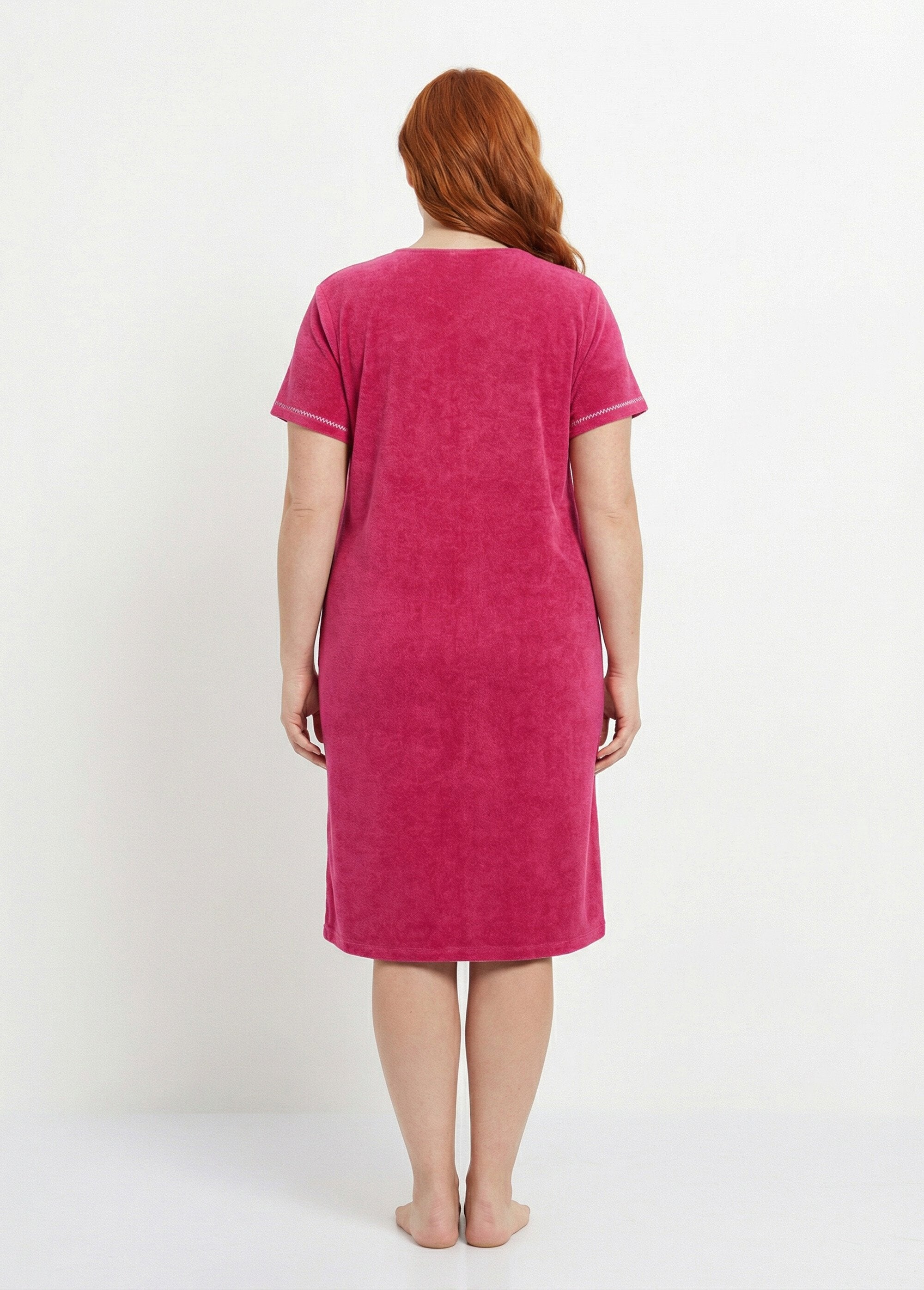 Peignoir_de_bain_éponge_coton_uni_zippé_Rose_DO1_curvy