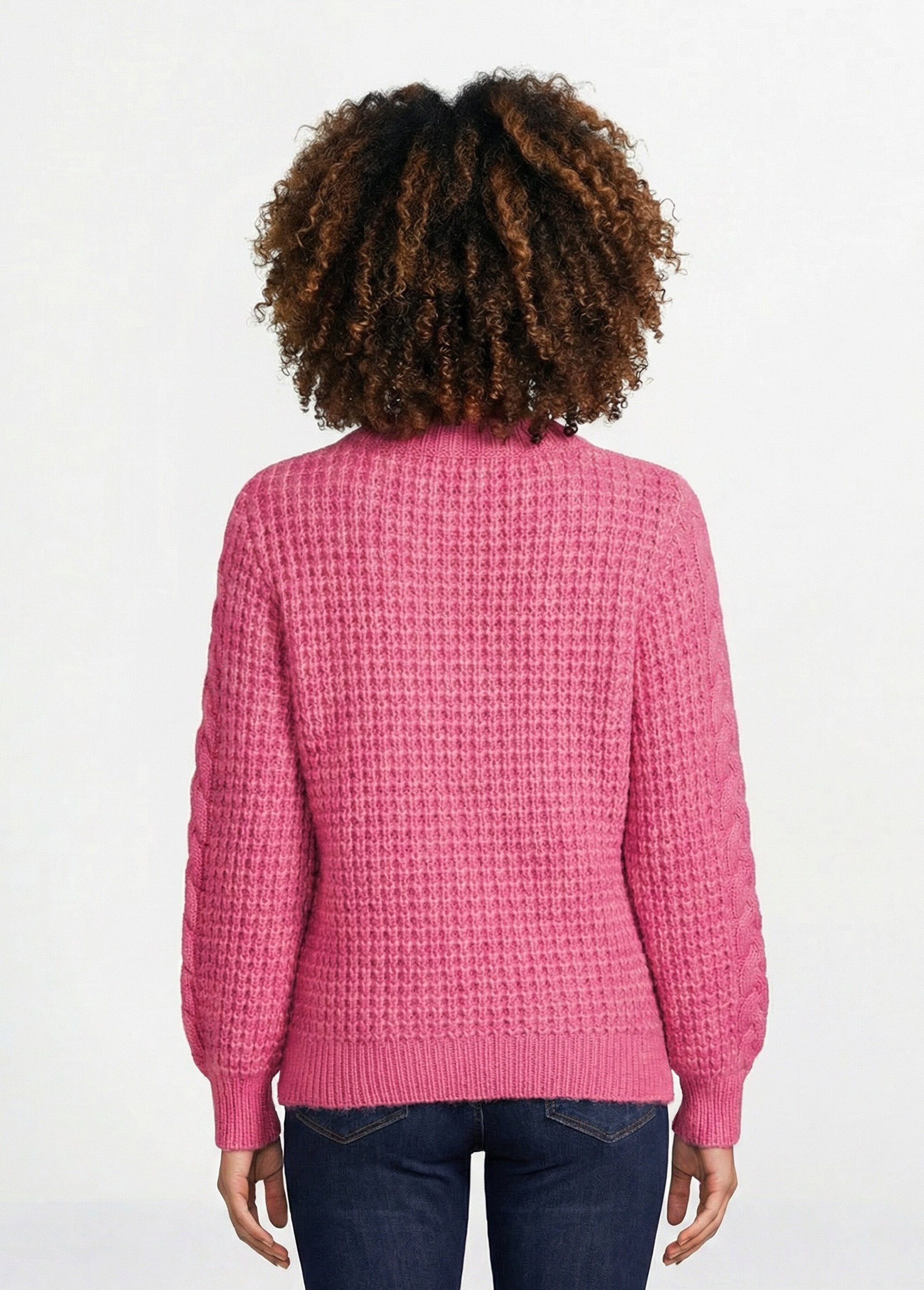 Pull_chaud_col_rond_maille_moelleuse_fantaisie_Framboise_DO1_slim