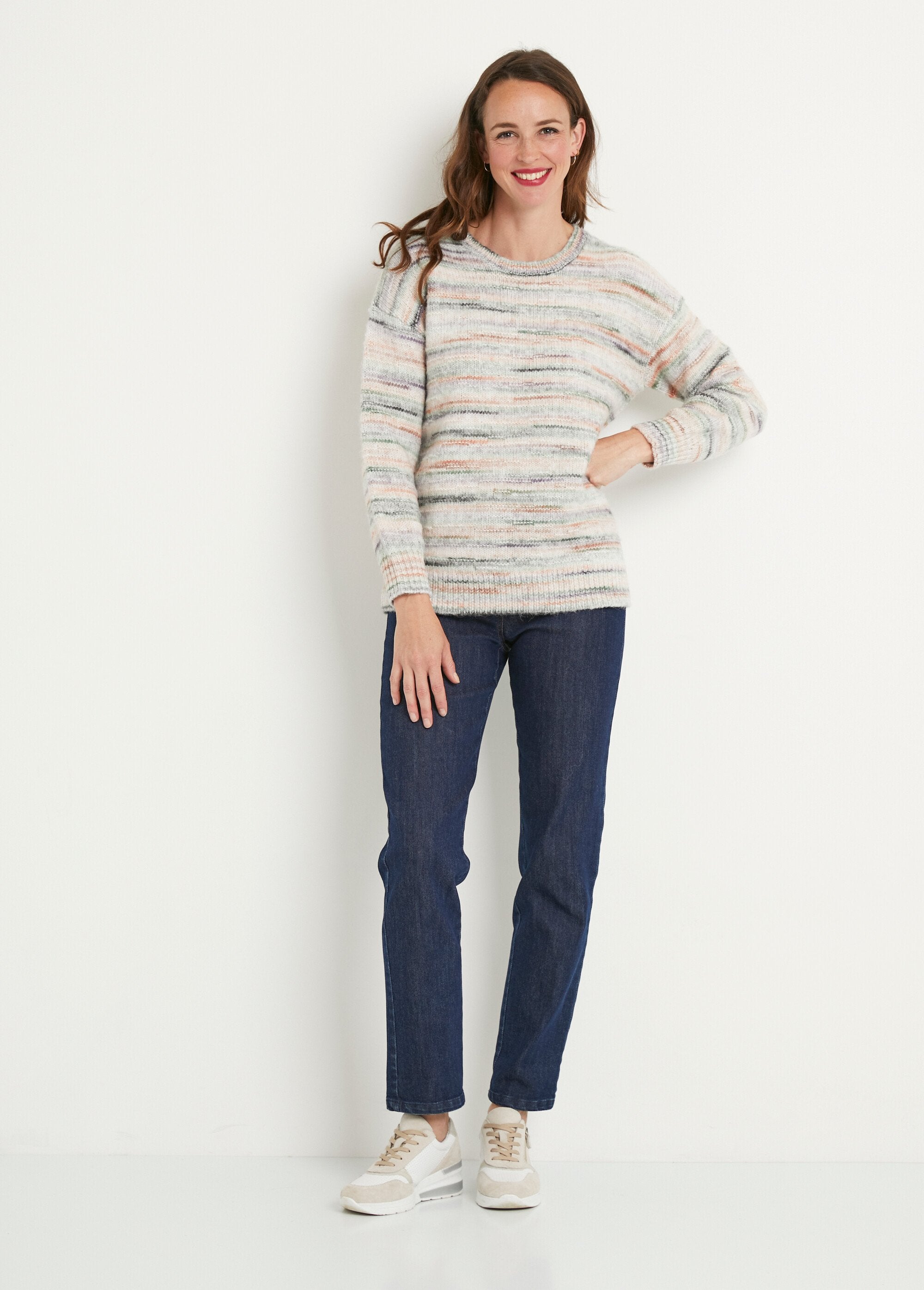 Pull_chaud_mouliné_col_rond_avec_laine_Mandarine_et_vert_SF1_slim