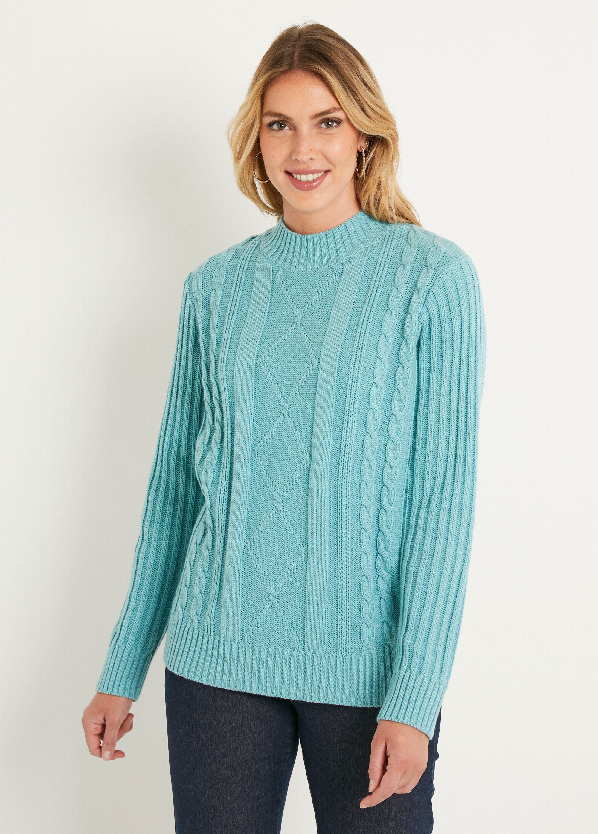 Pull_chaud_style_irlandais_col_montant_Vert_FA1_slim