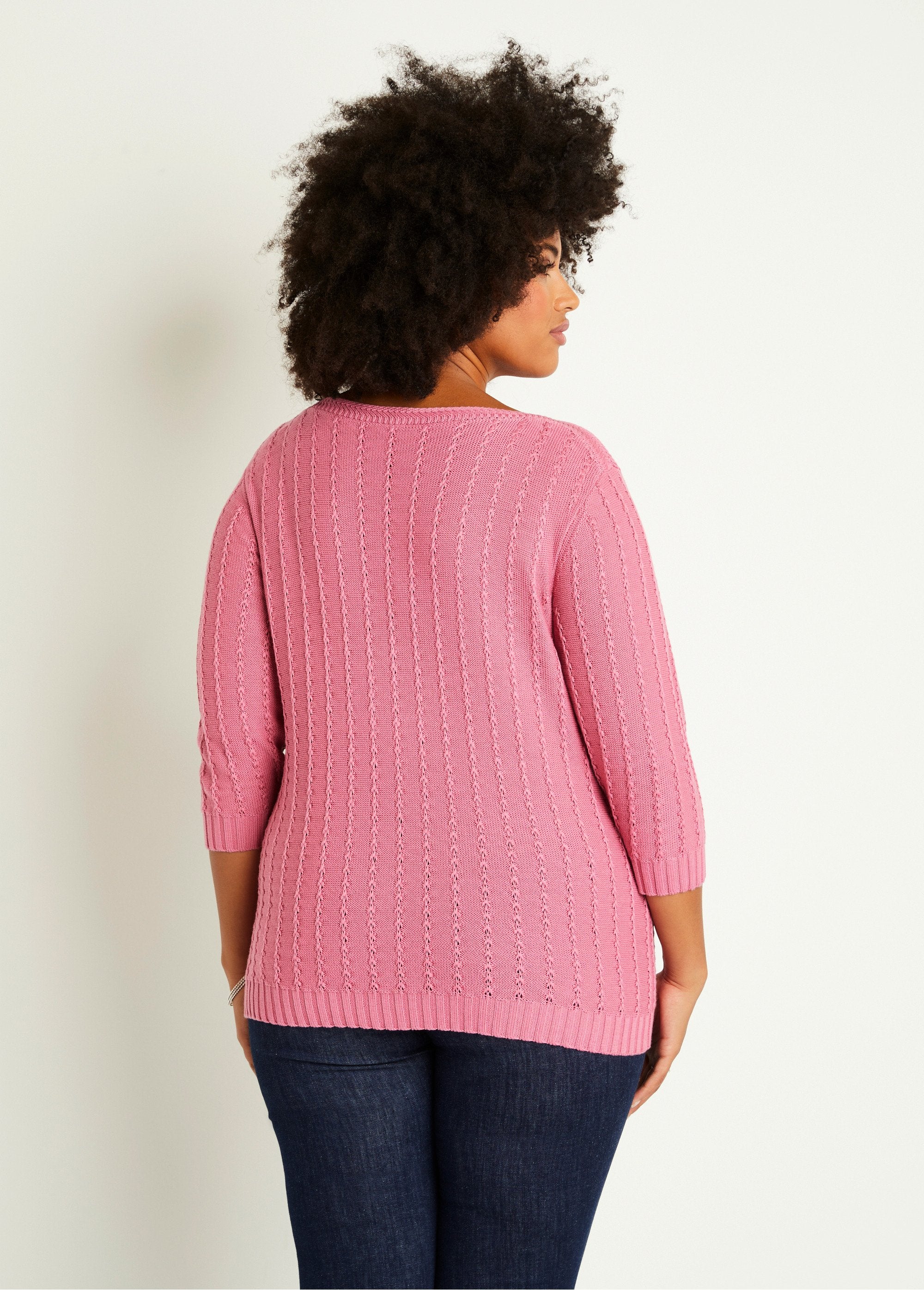 Pull_col_bateau_manches_3/4_Rose_DO1_curvy