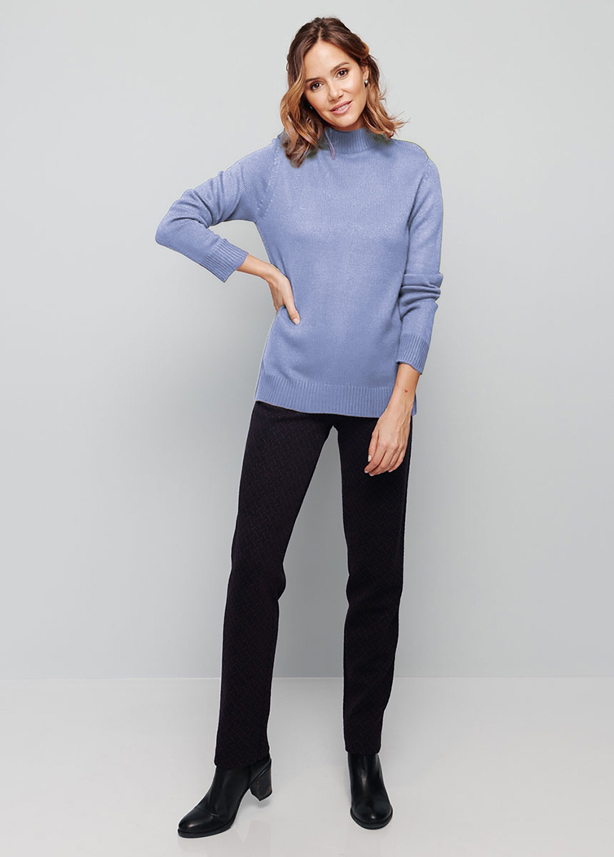 Pull_col_montant_maille_épaisse_Bleu_SF1_slim