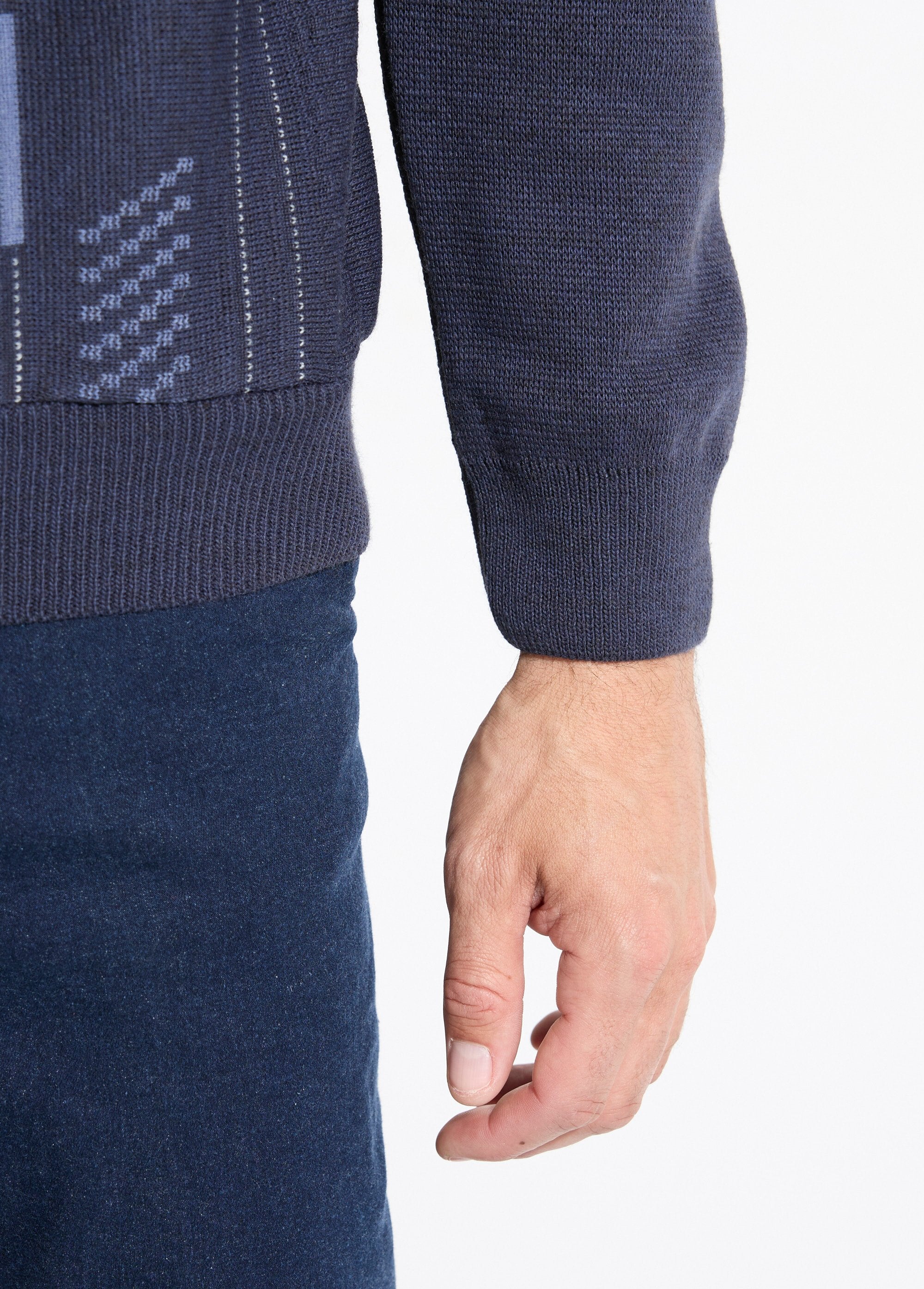 Trui_met_lange_mouwen_met_jacquard_knoopsluiting_en_polokraag_wol_Marine_DE2_slim