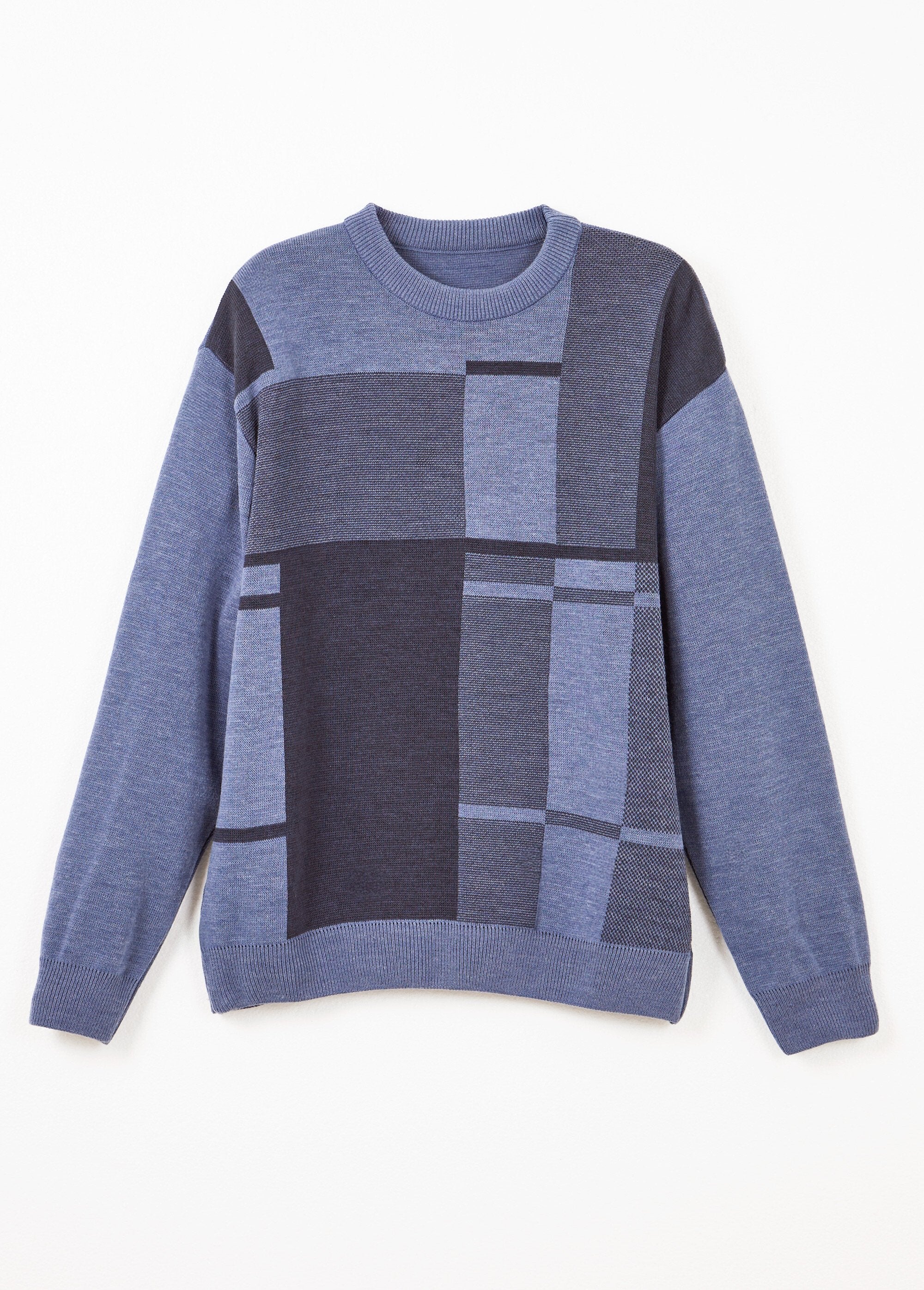 Pull_col_rond_maille_jacquard_avec_laine_Bleu_AP1_slim
