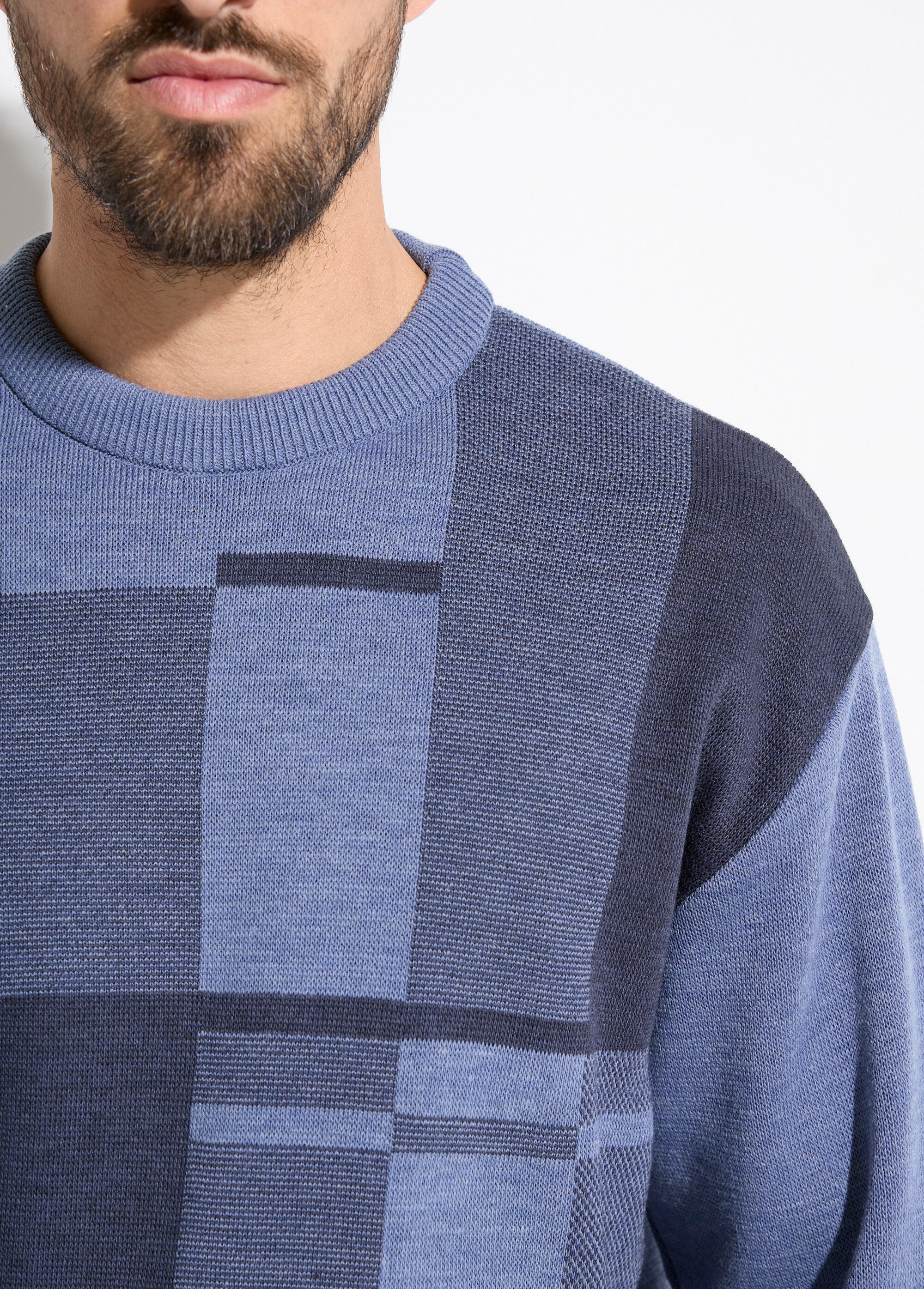 Pull_col_rond_maille_jacquard_avec_laine_Bleu_DE1_slim