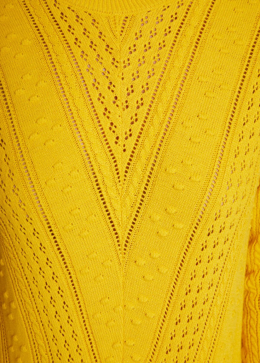 Pull_col_rond_maille_ajourée_et_boules_Miel_DE3_slim