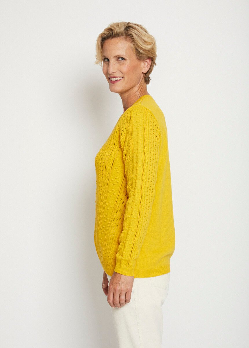 Pull_col_rond_maille_ajourée_et_boules_Miel_DR1_slim
