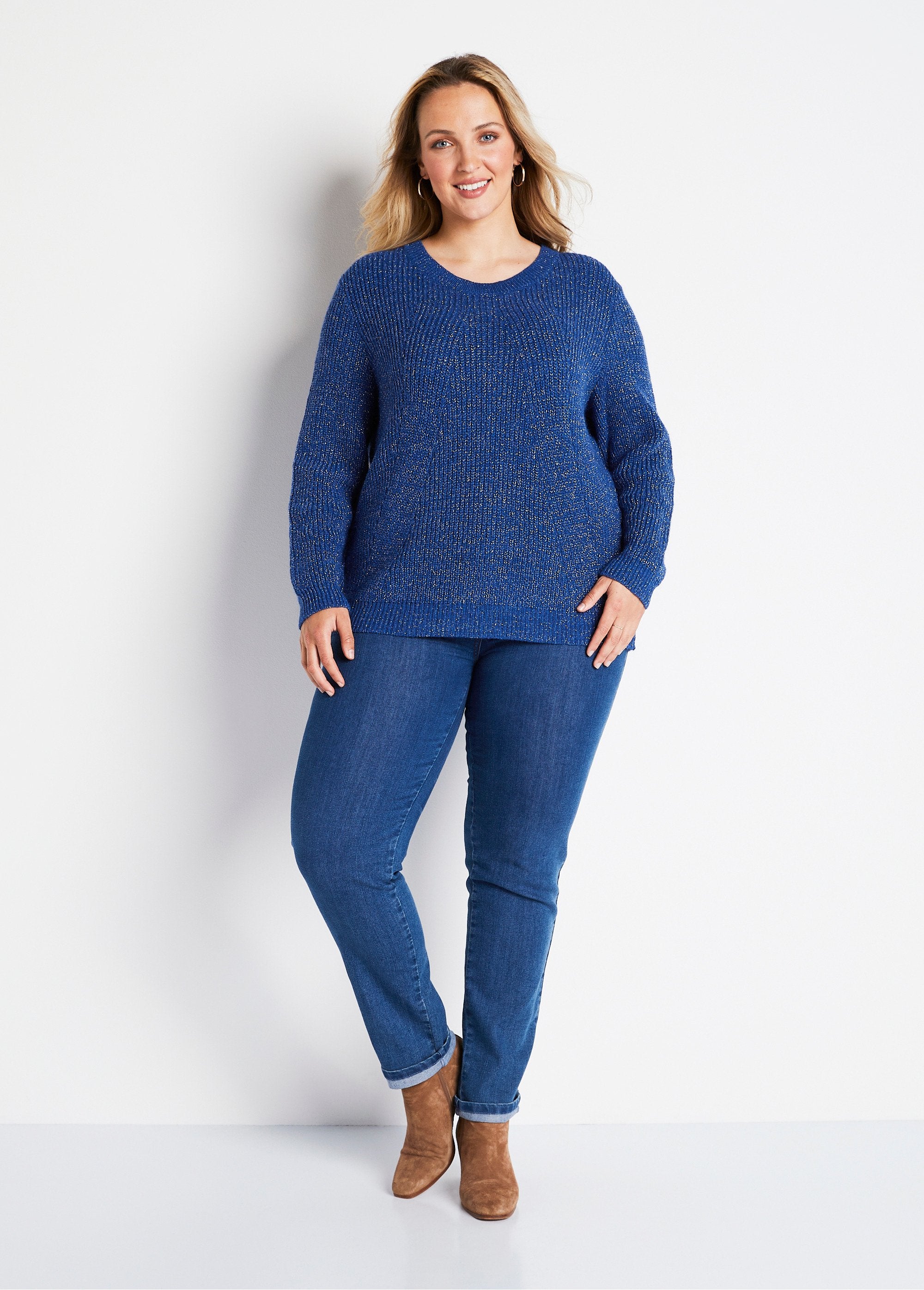 Pull_col_rond_maille_perlée_avec_laine_Bleu_SF1_curvy