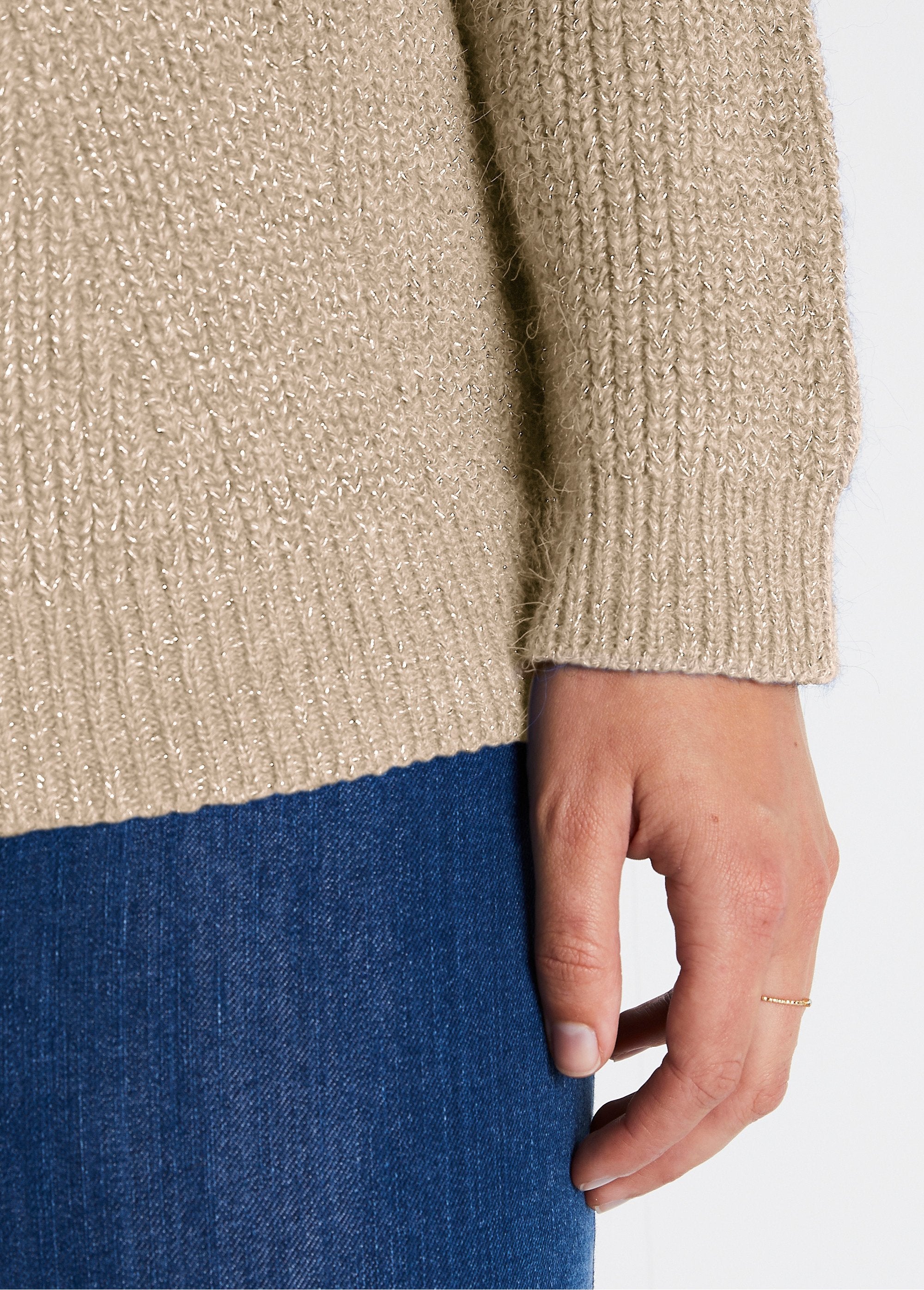 Pull_col_rond_maille_perlée_avec_laine_Beige_DE2_curvy