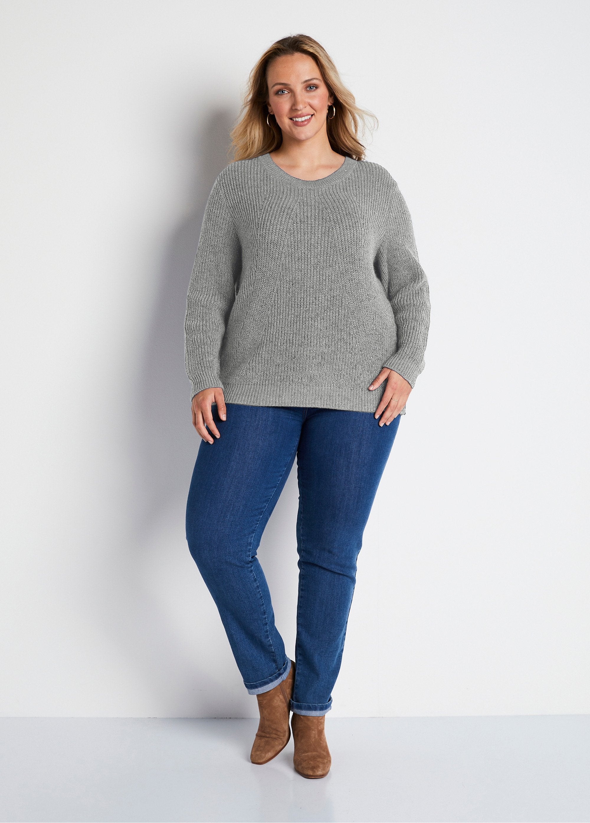 Pull_col_rond_maille_perlée_avec_laine_Gris_SF1_curvy