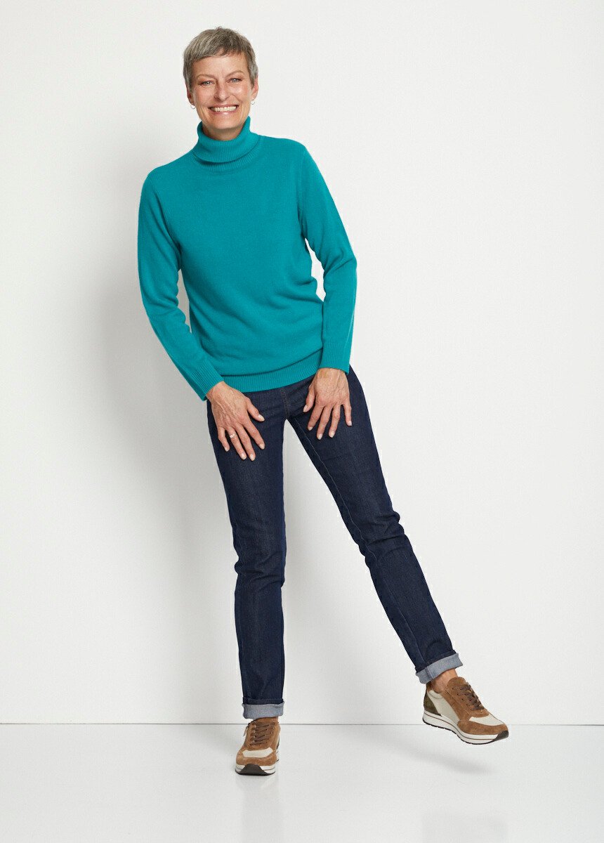 Pull_doux_col_roulé_manches_longues_Vert_SF1_slim