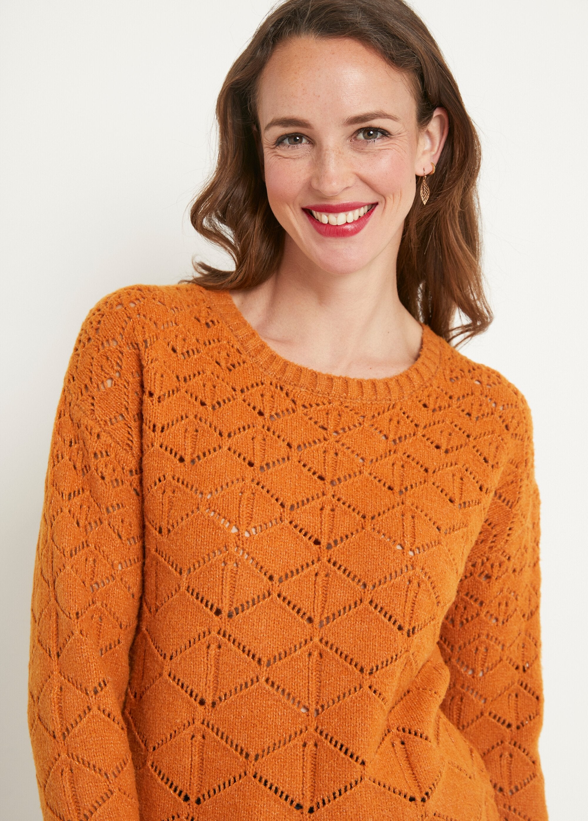 Pull_court_ajouré_col_rond_manches_longues_Caramel_DE1_slim