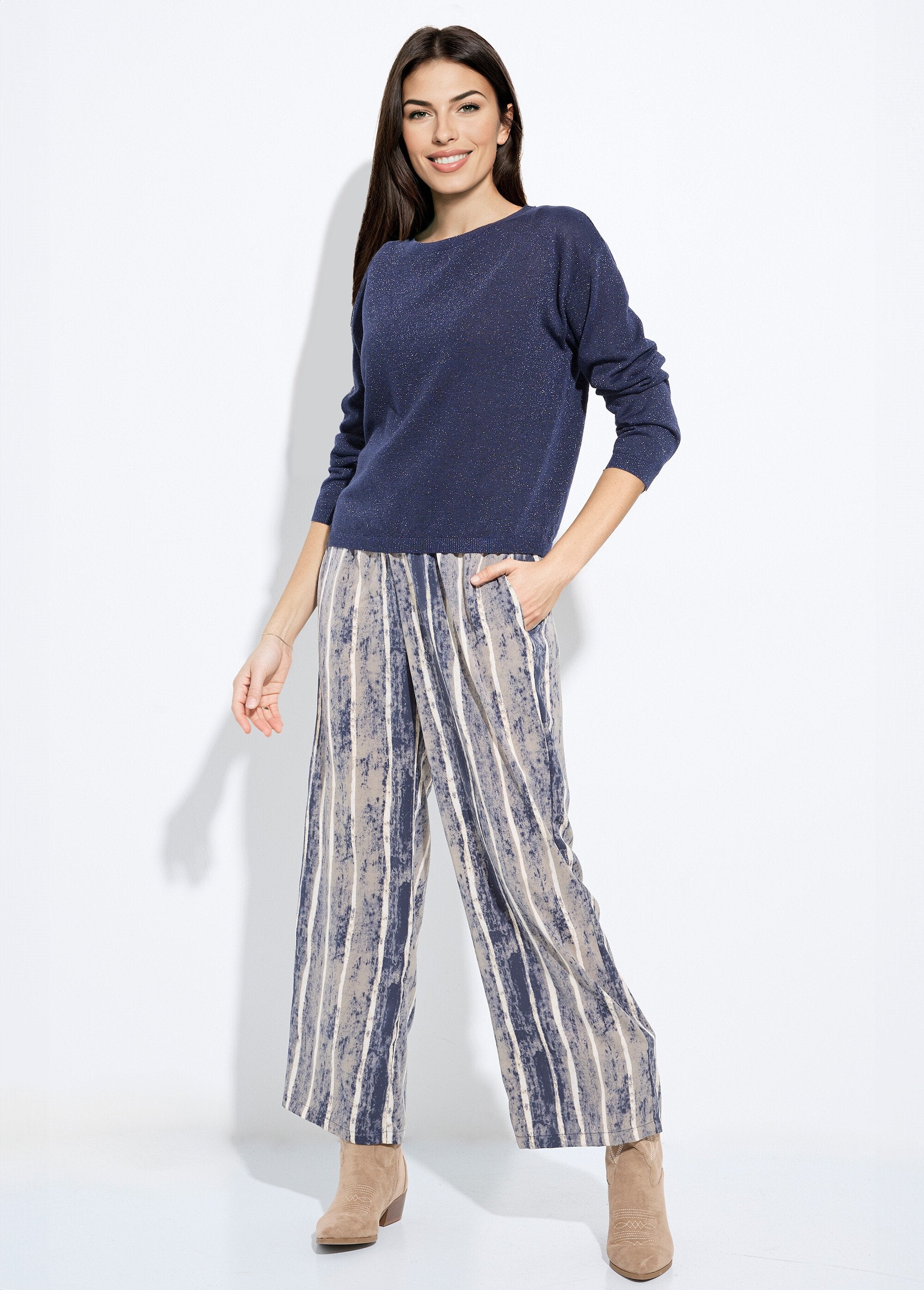 Pull_court_en_maille_fine_métallisée_Marine_SF1_slim