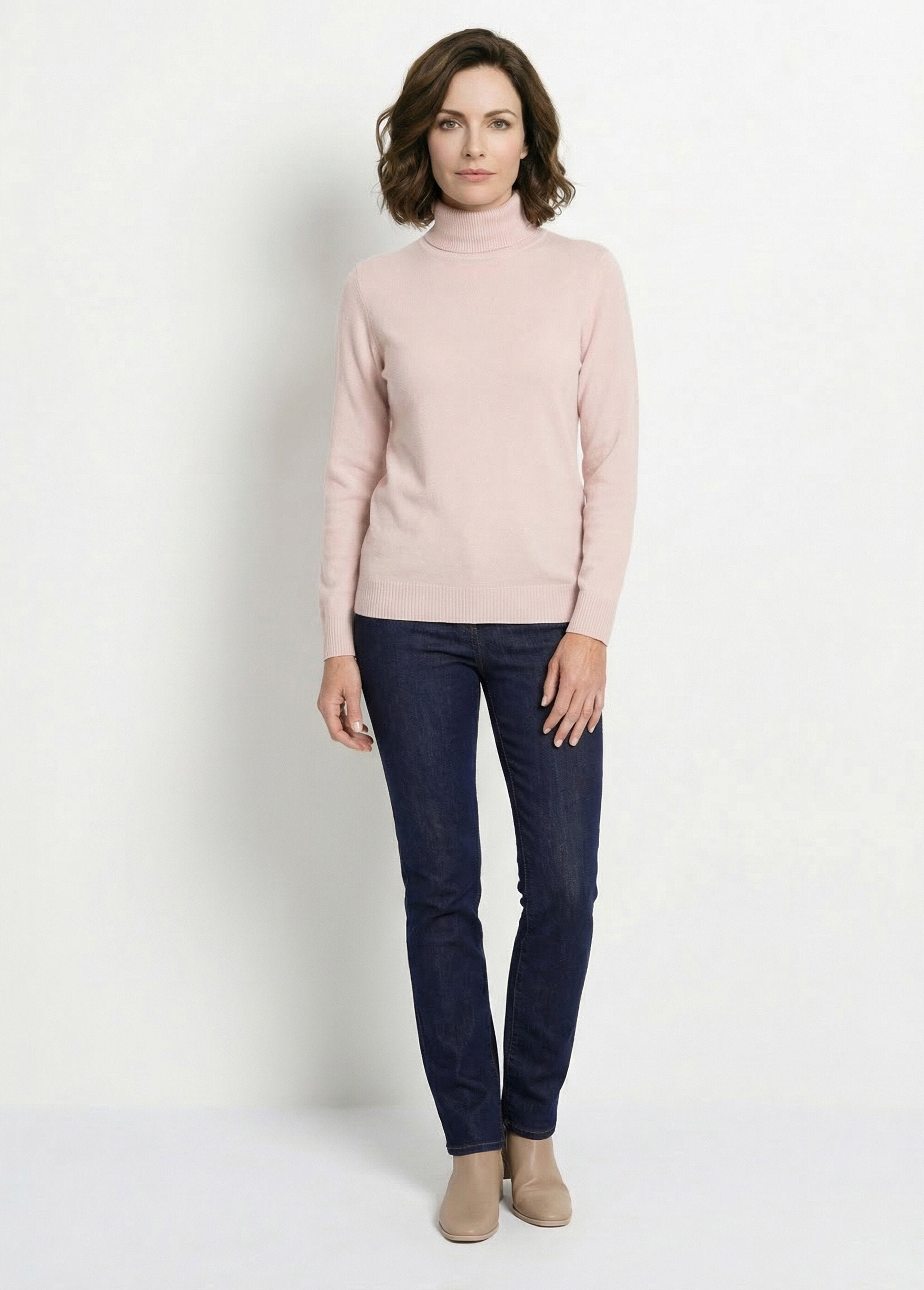 Pull_doux_col_roulé_manches_longues_Rose_SF1_slim