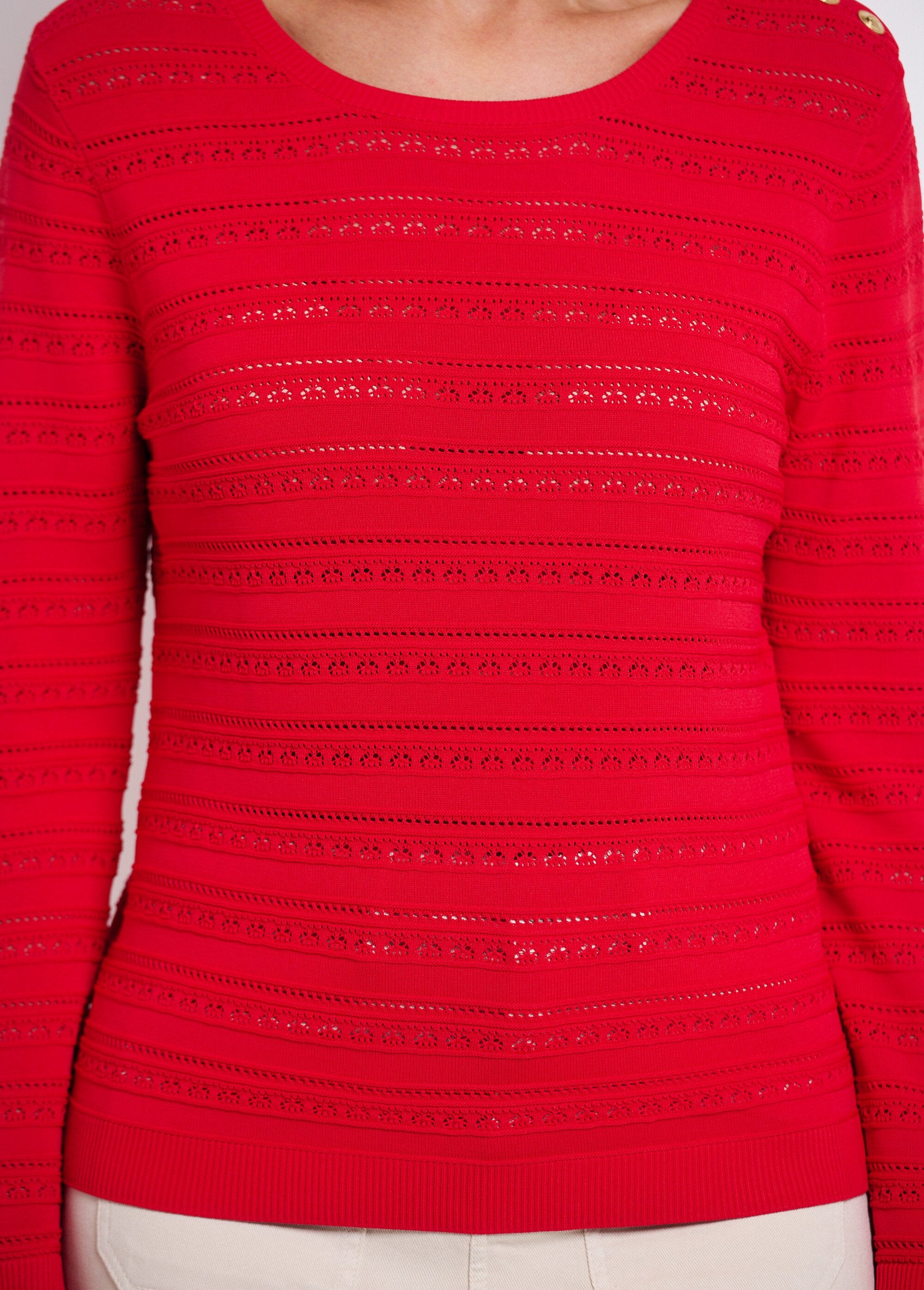 Pull_doux_court_col_rond_uni_manches_longues_Rouge_DE1_slim