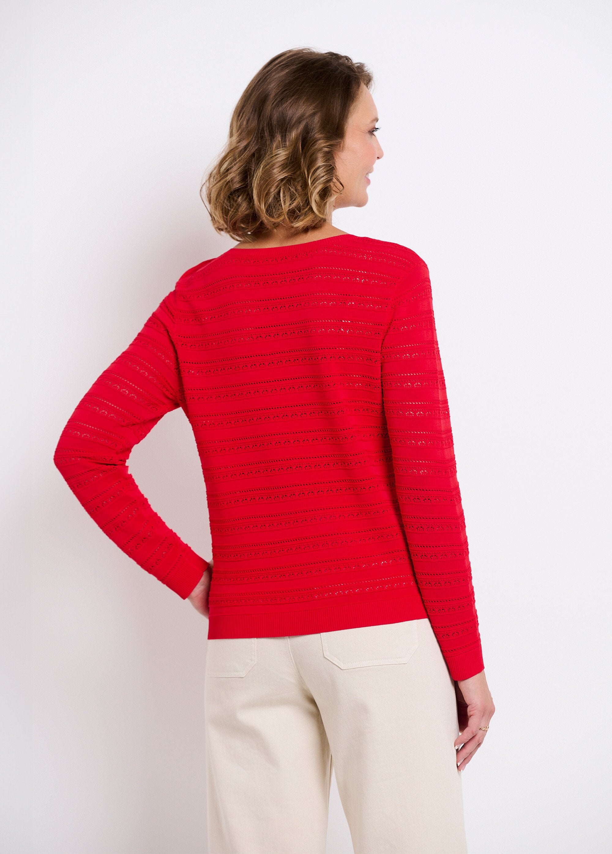 Pull_doux_court_col_rond_uni_manches_longues_Rouge_DO1_slim