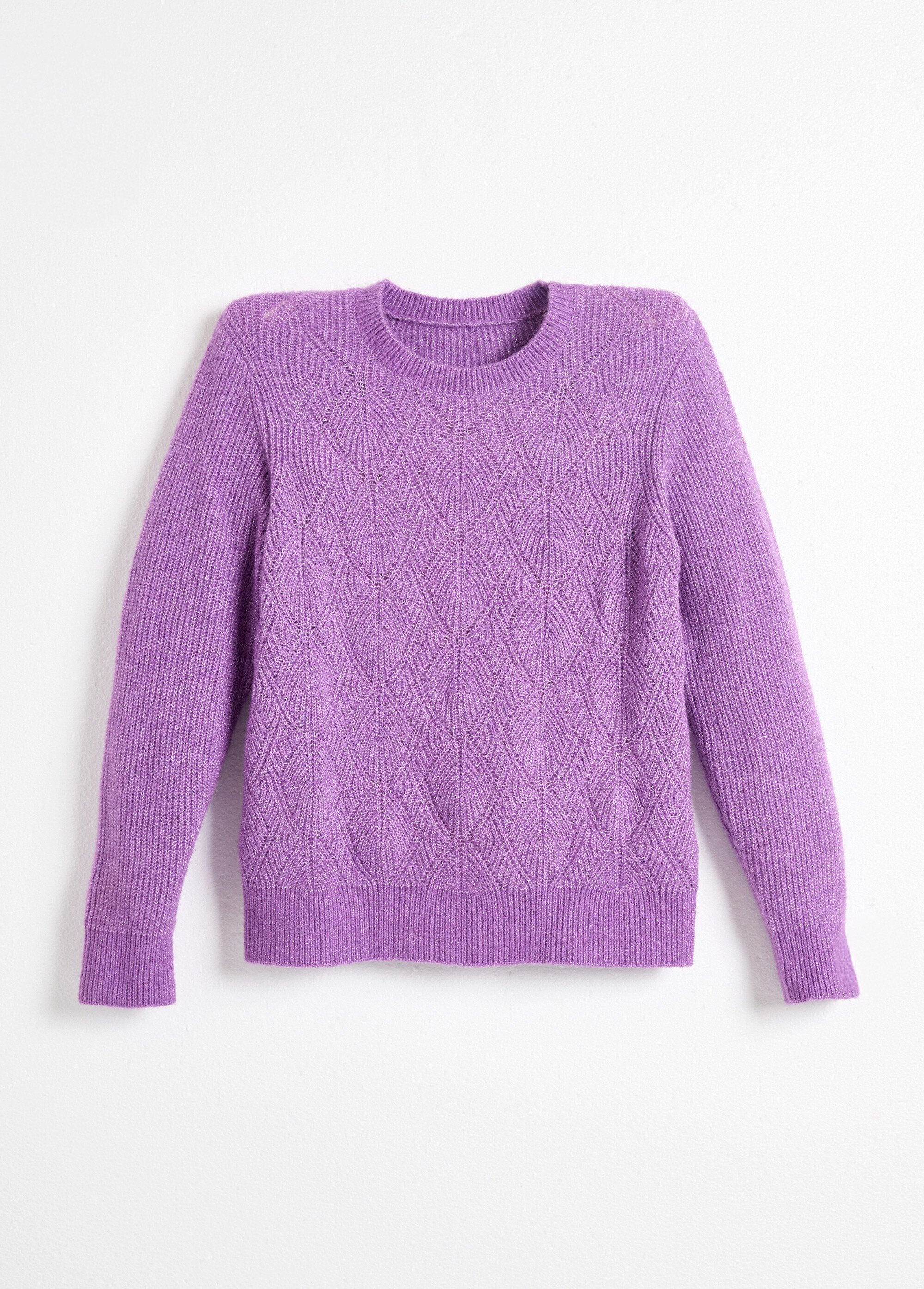 Pull_doux_maille_ajourée_fibres_recyclées_et_laine_Violet_AP1_slim