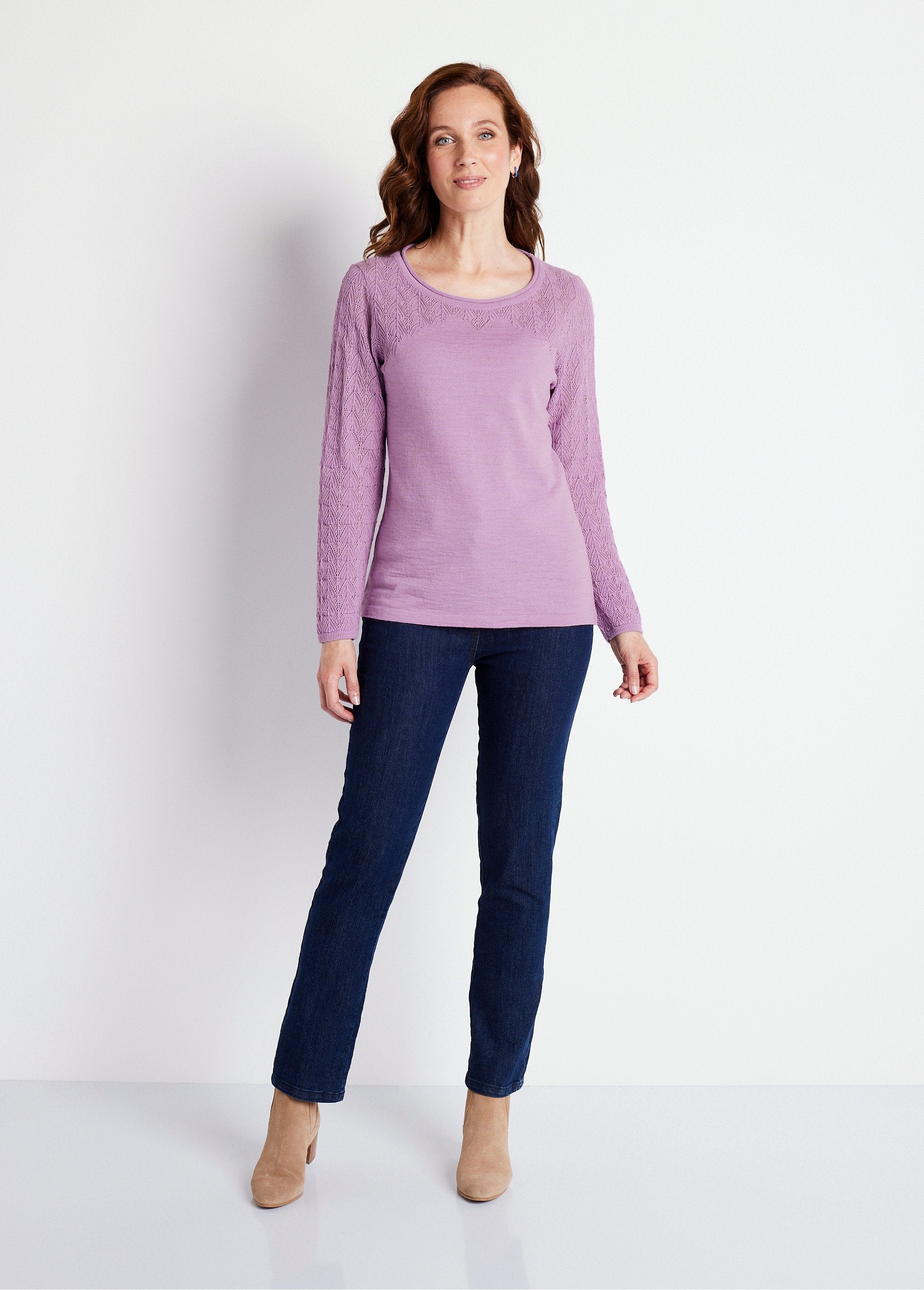 Pull_jersey_et_ajouré_manches_longues_Lilas_SF1_slim