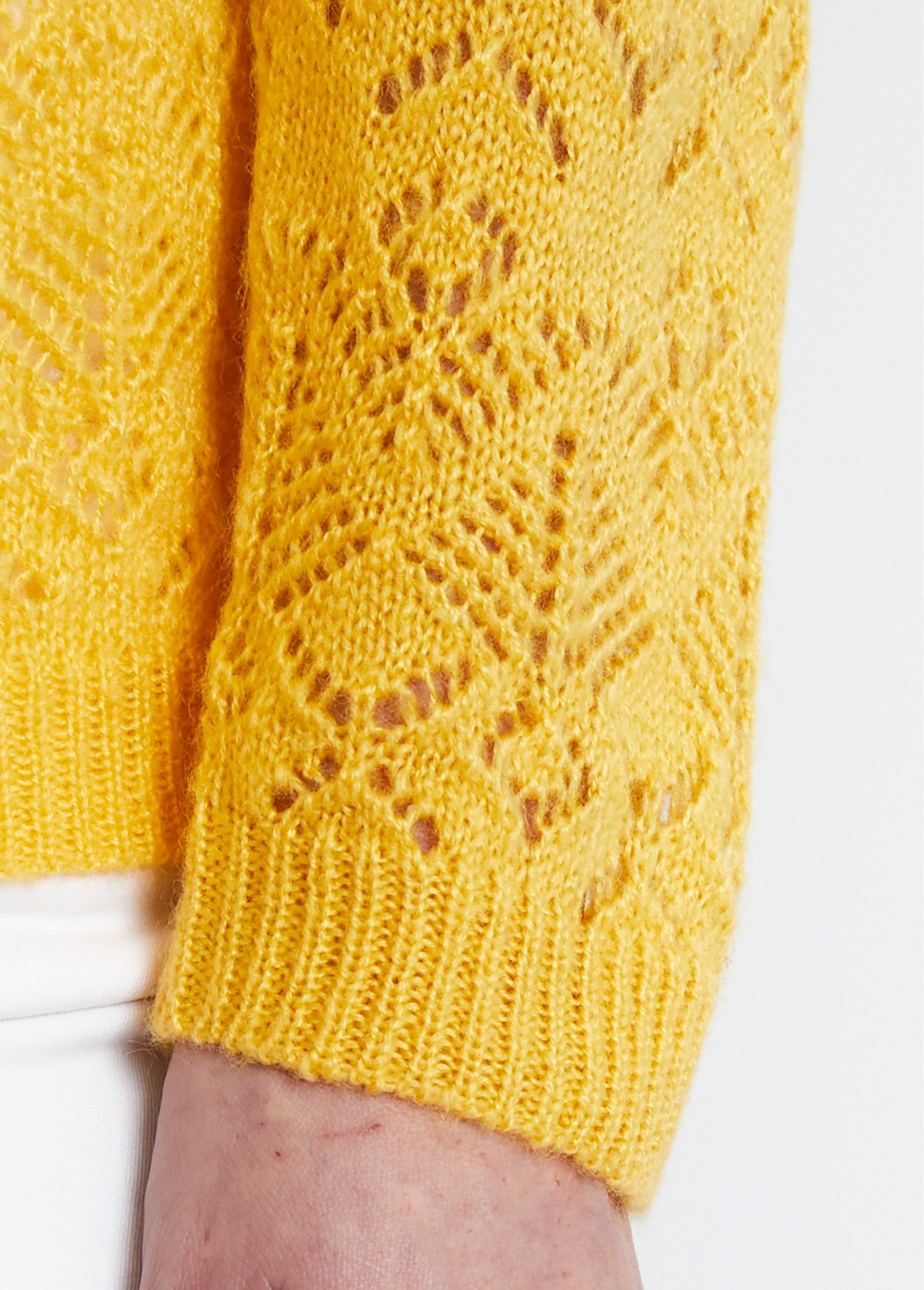 Pull_maille_ajourée_manches_longues_Jaune_DE2_slim