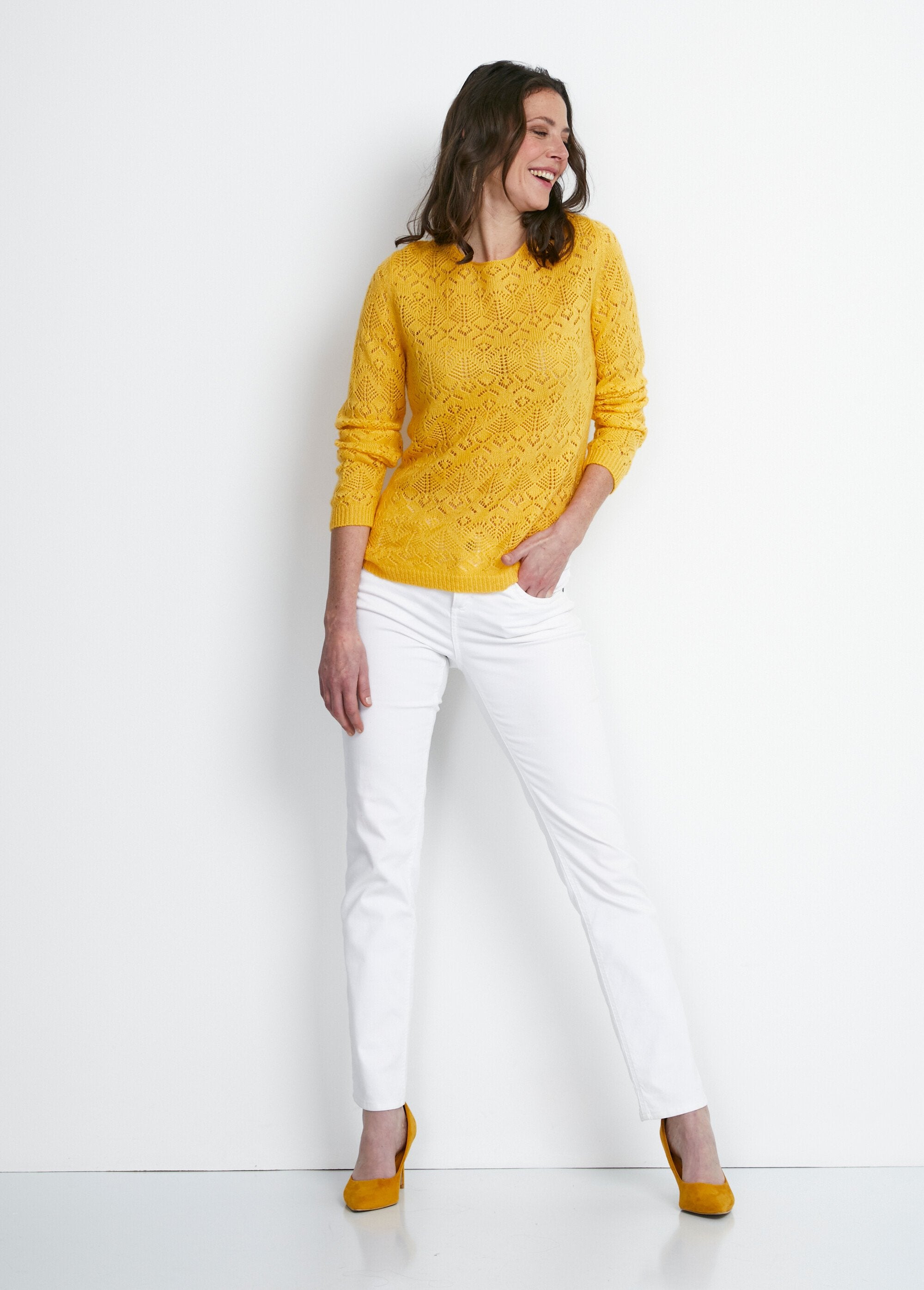 Pull_maille_ajourée_manches_longues_Jaune_SF1_slim
