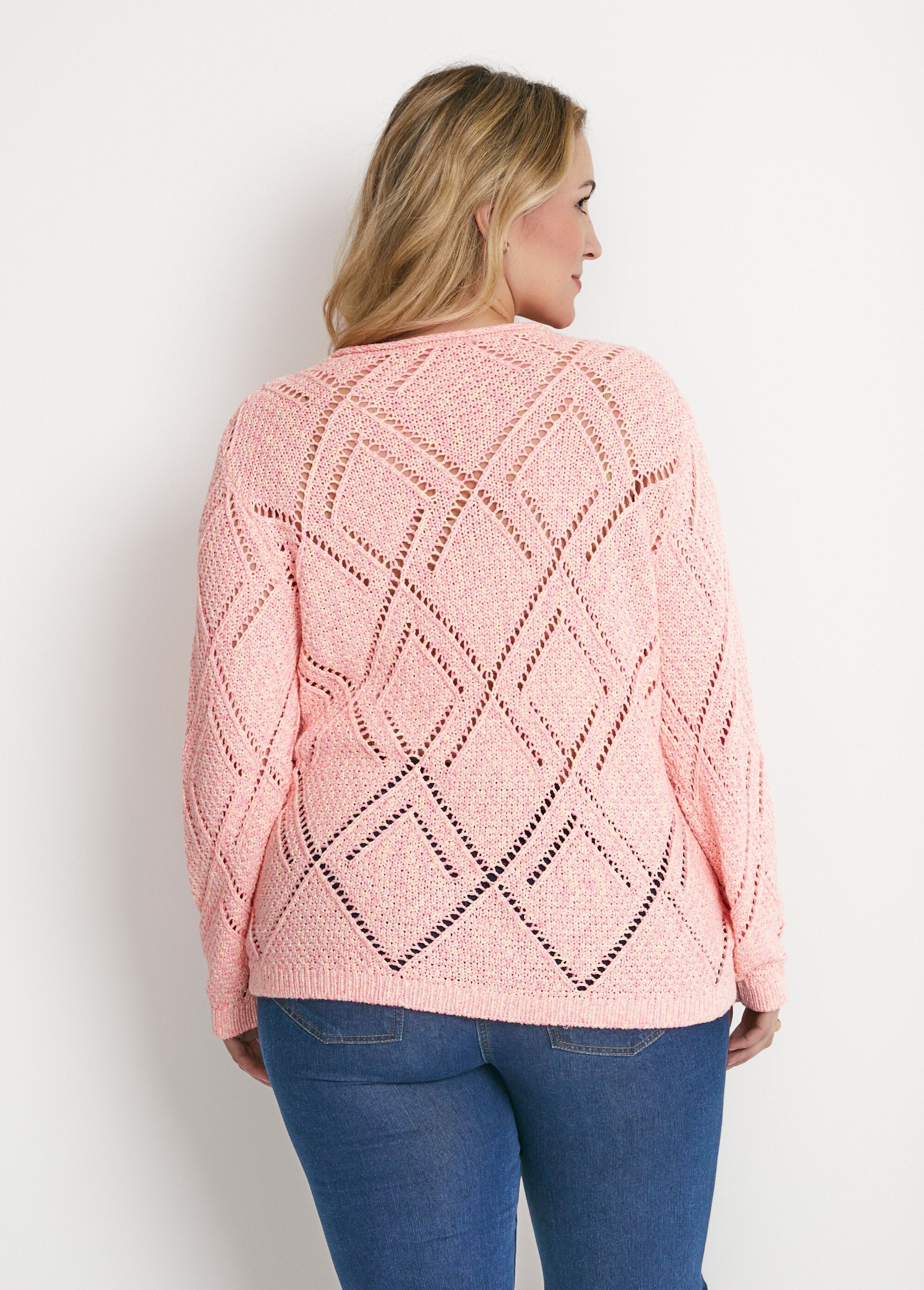 Pull_maille_moulinée_ajourée_Rose_DO1_curvy