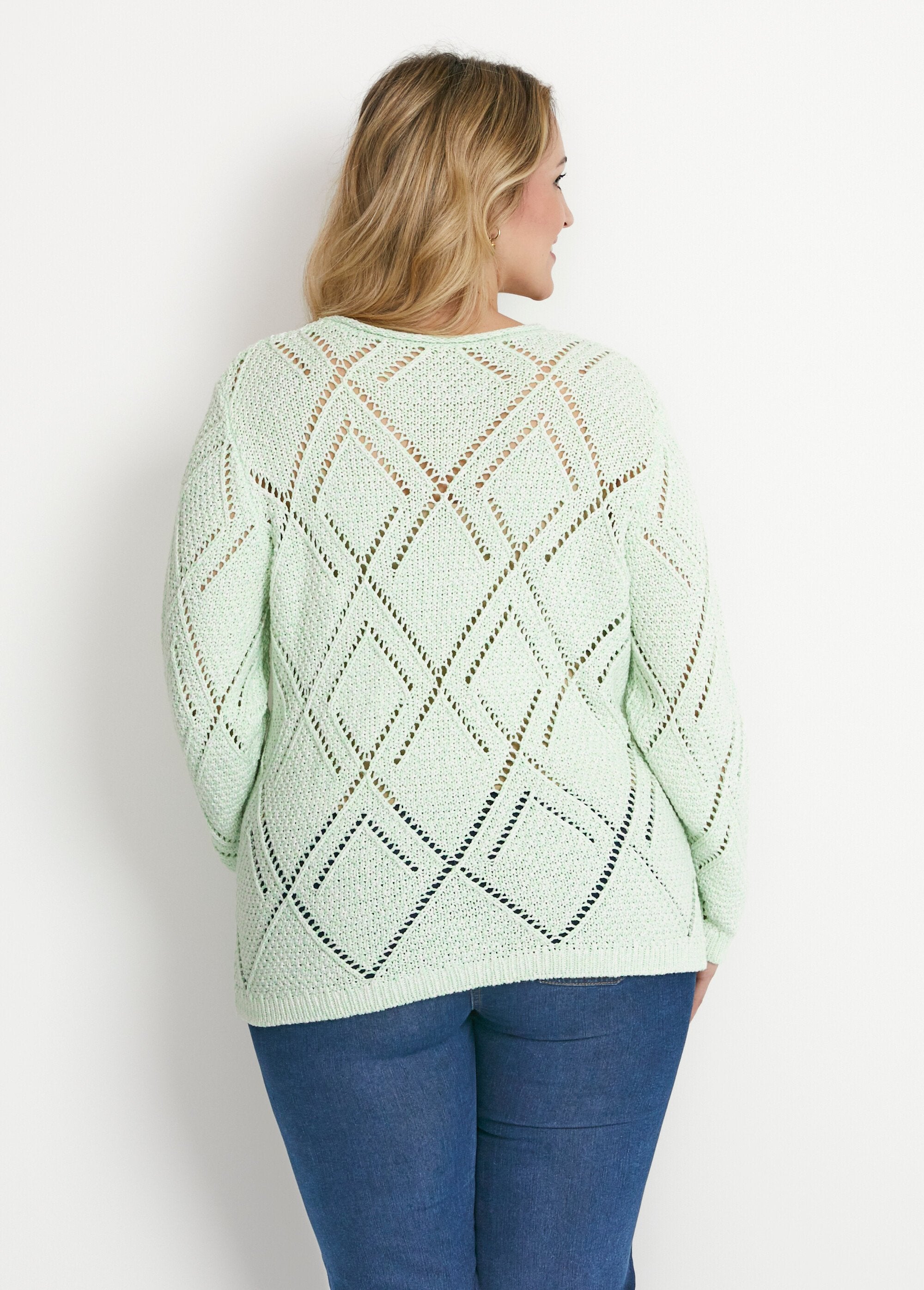 Pull_maille_moulinée_ajourée_Vert_DO1_curvy