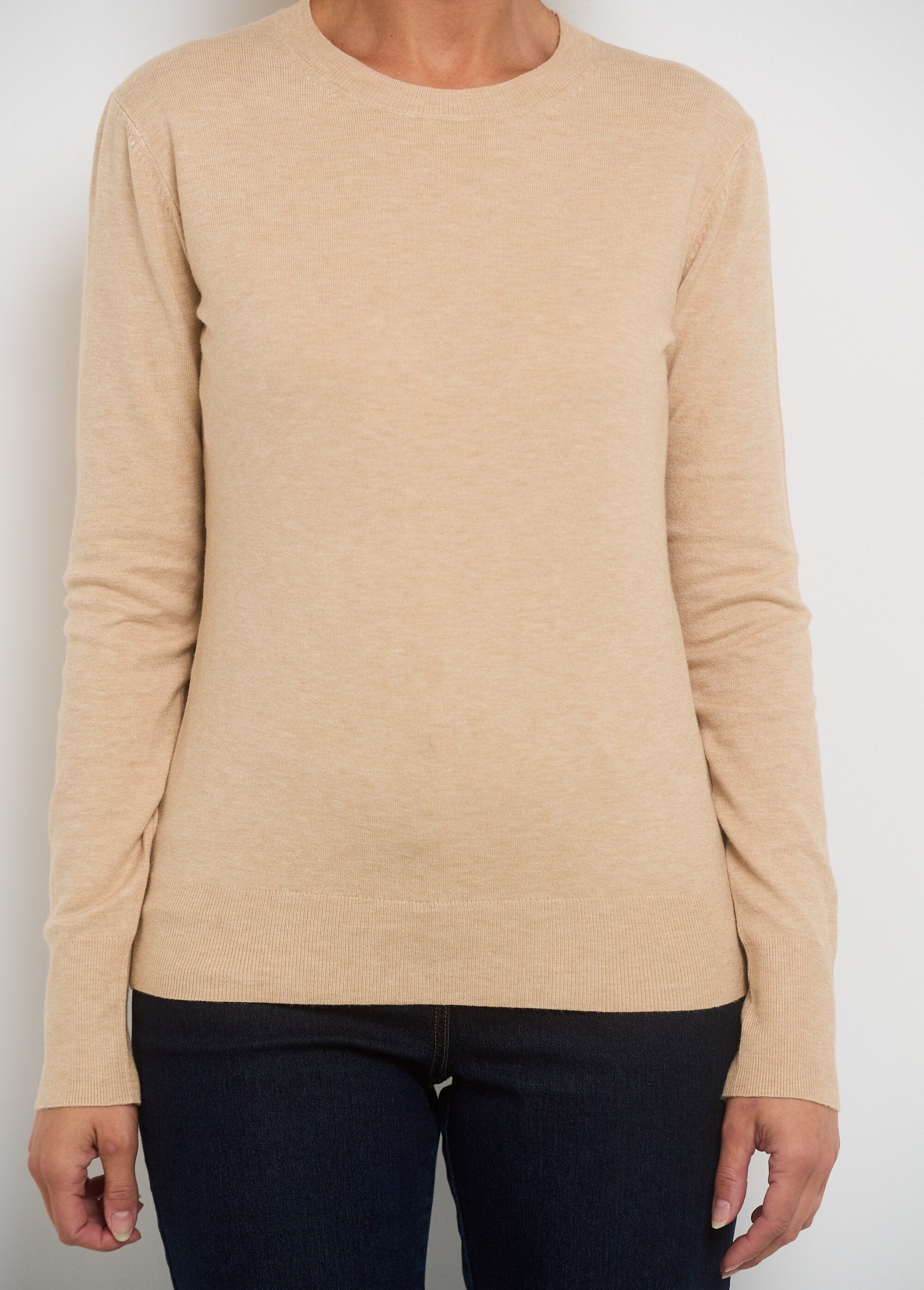 Pull_manches_longues_maille_fine_jauge_Beige_DE2_slim