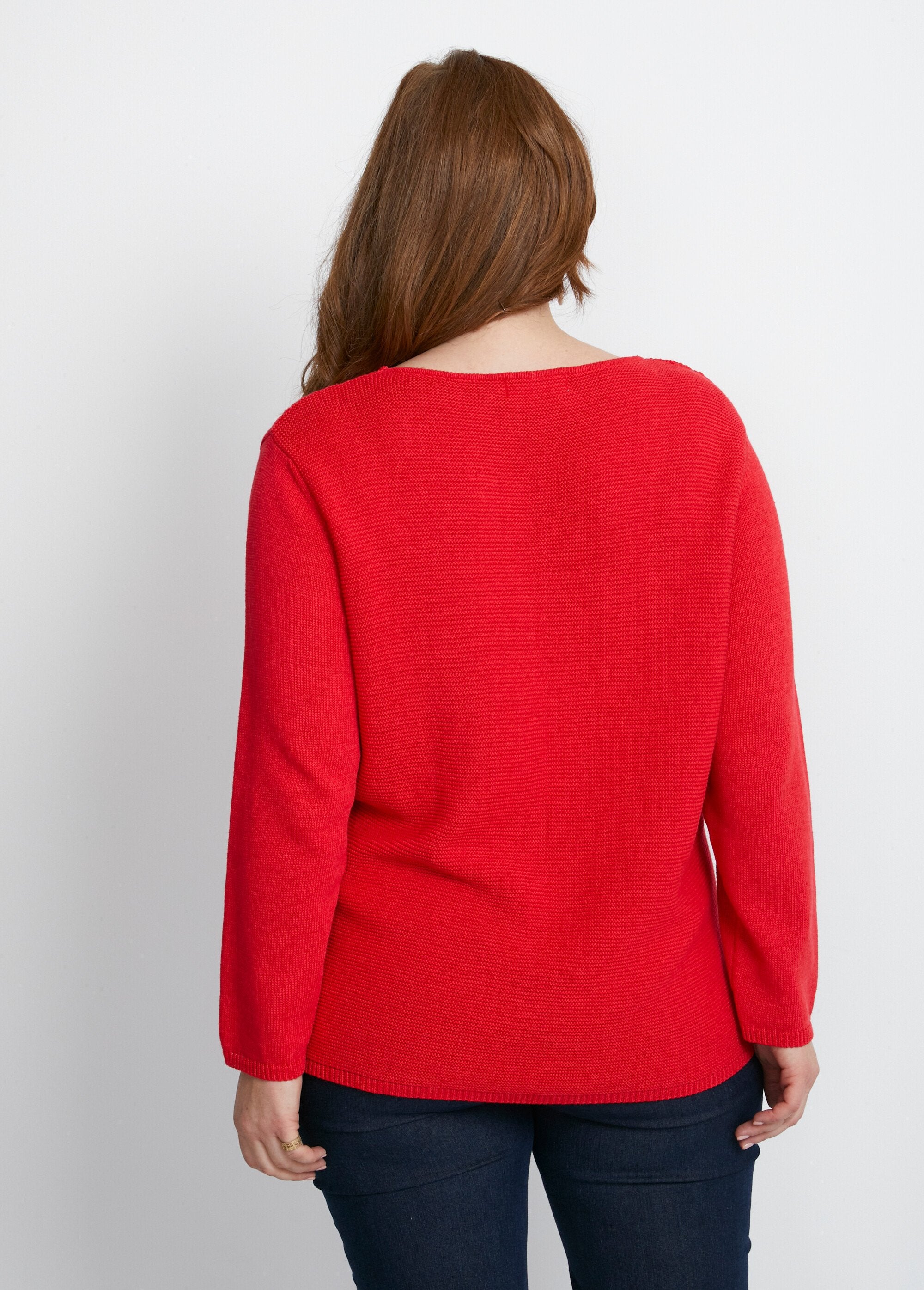 Pull_manches_longues_mailles_fantaisie_Rouge_DO1_curvy