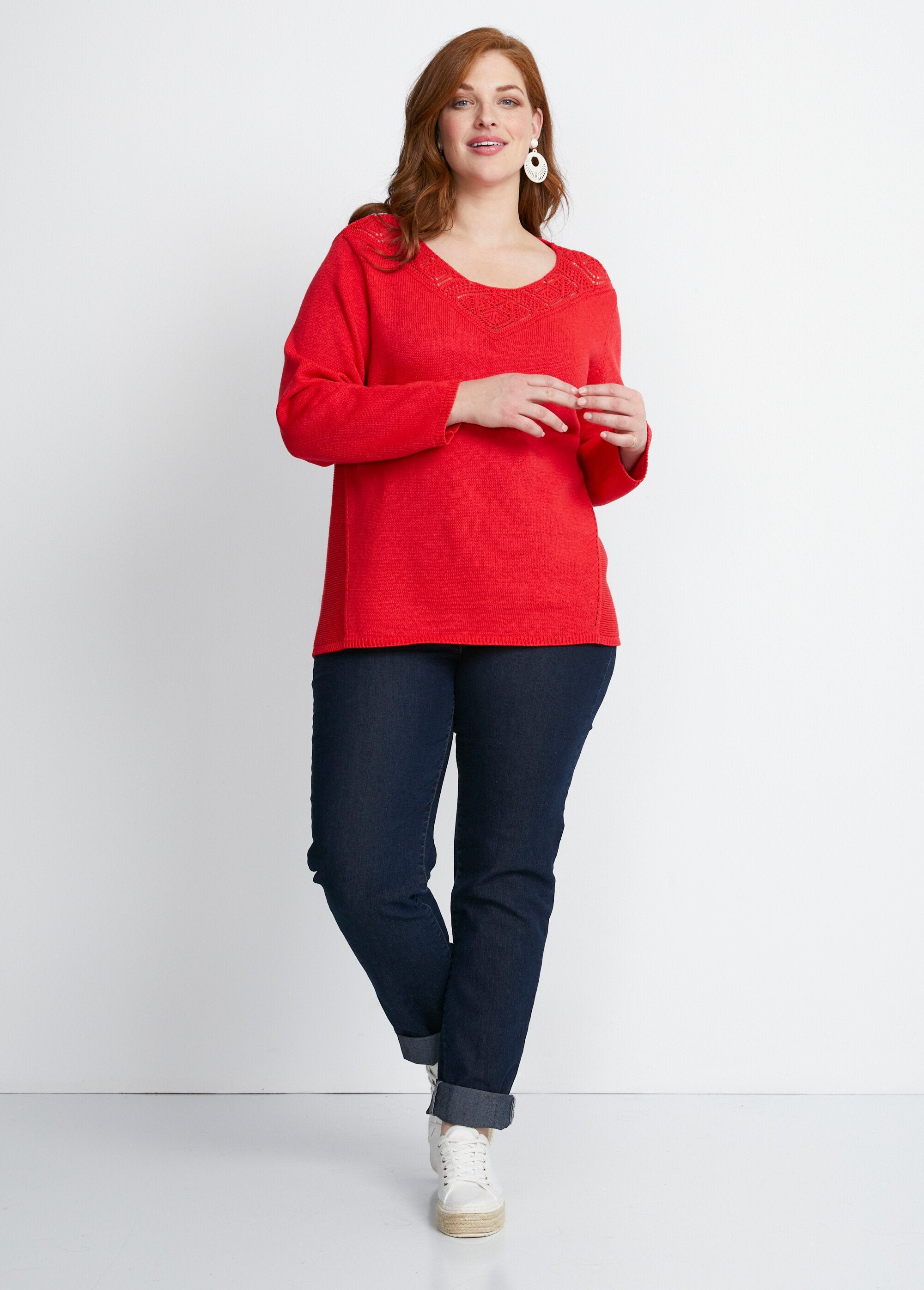 Pull_manches_longues_mailles_fantaisie_Rouge_SF1_curvy