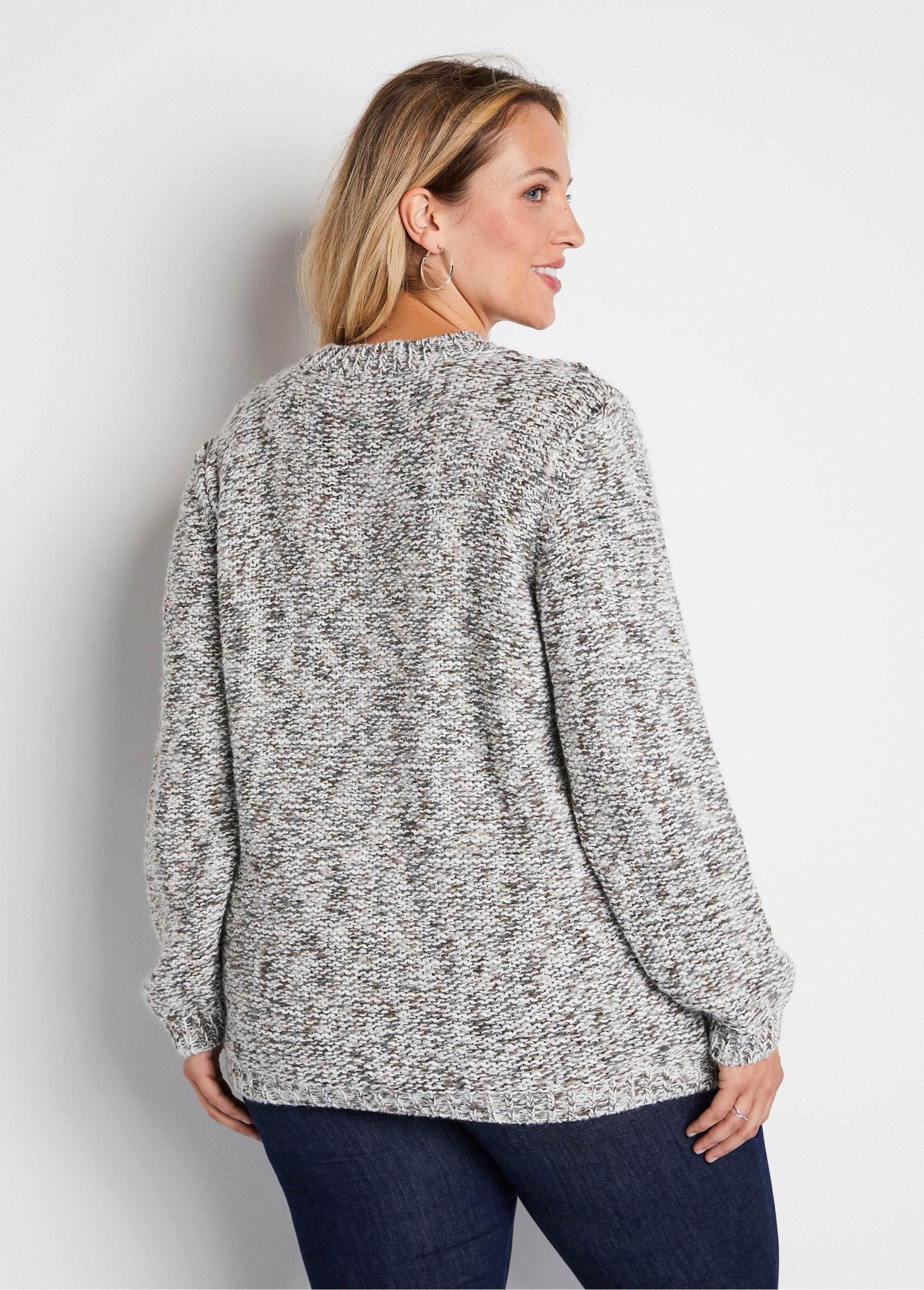 Pull_mouliné_col_rond_avec_laine_et_alpaga_Ecru_et_beige_DO1_curvy