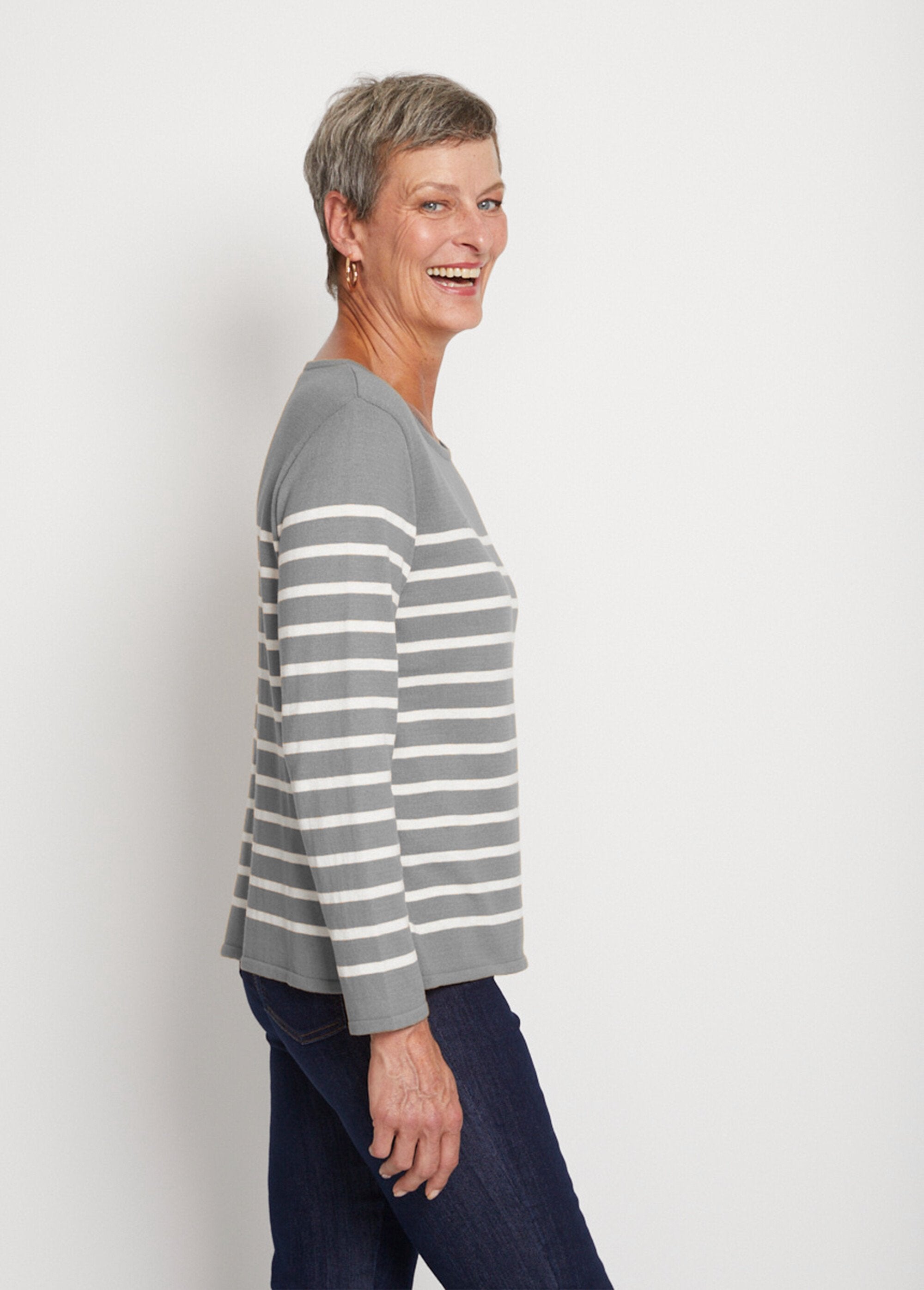Pull_rayé_col_rond_manches_longues_Gris_et_ecru_DR1_slim