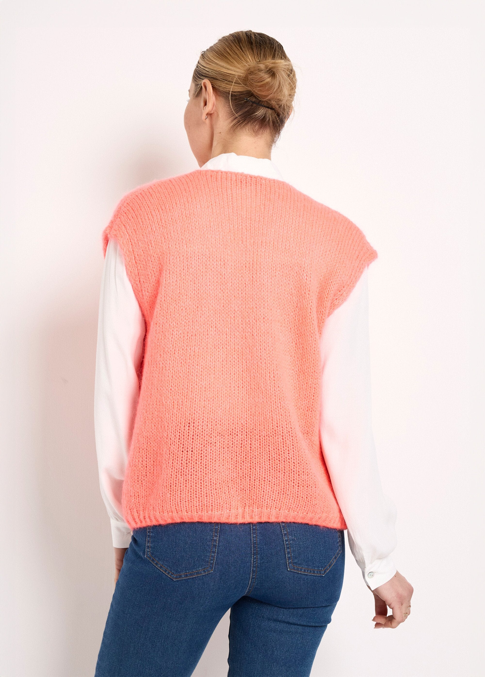 Pull_sans_manches_bord_à_bord_mohair_laine_chaud_Corail_DO1_slim