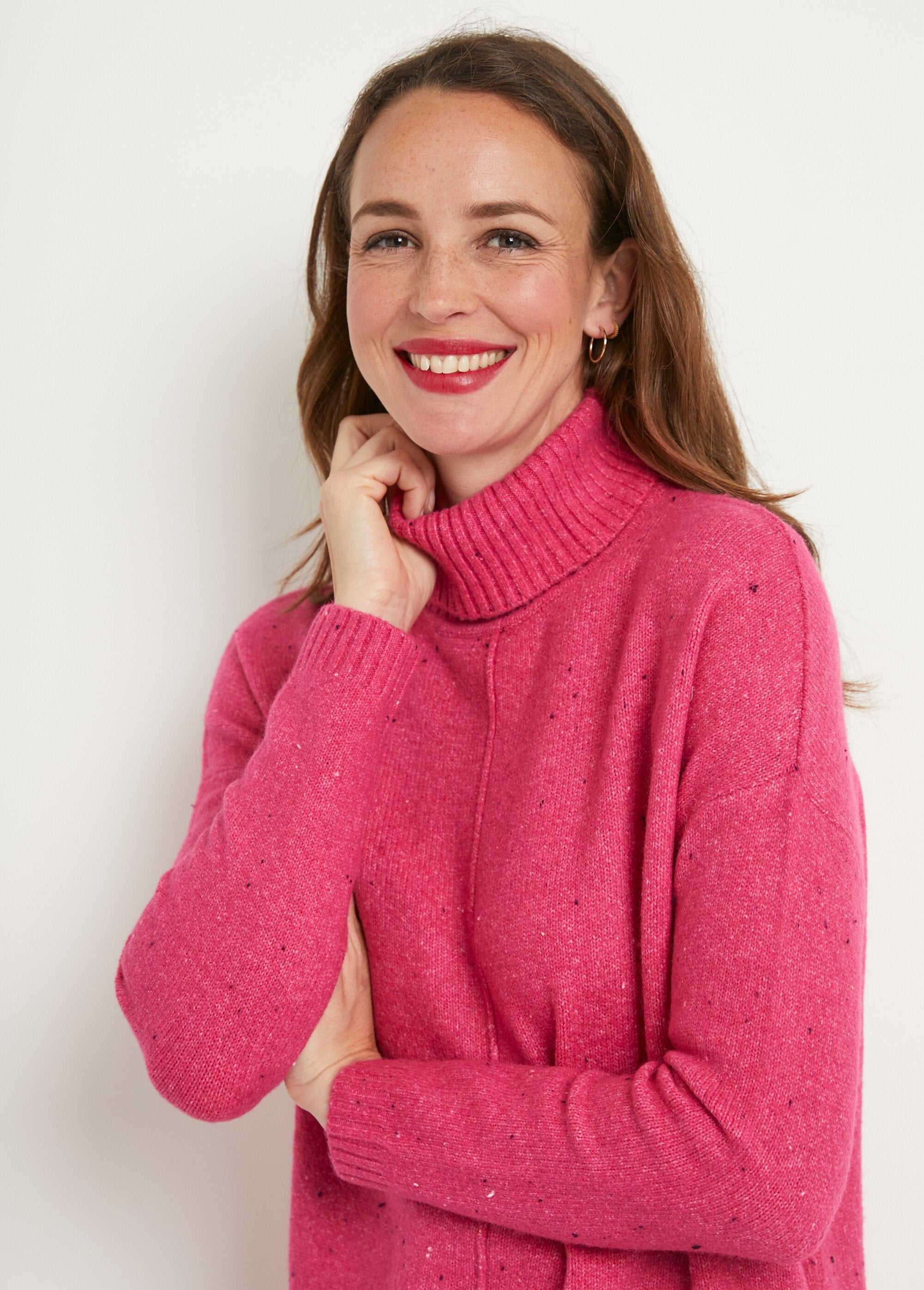 Pull-tunique_chaud_moucheté_col_roulé_Fuchsia_DE1_slim