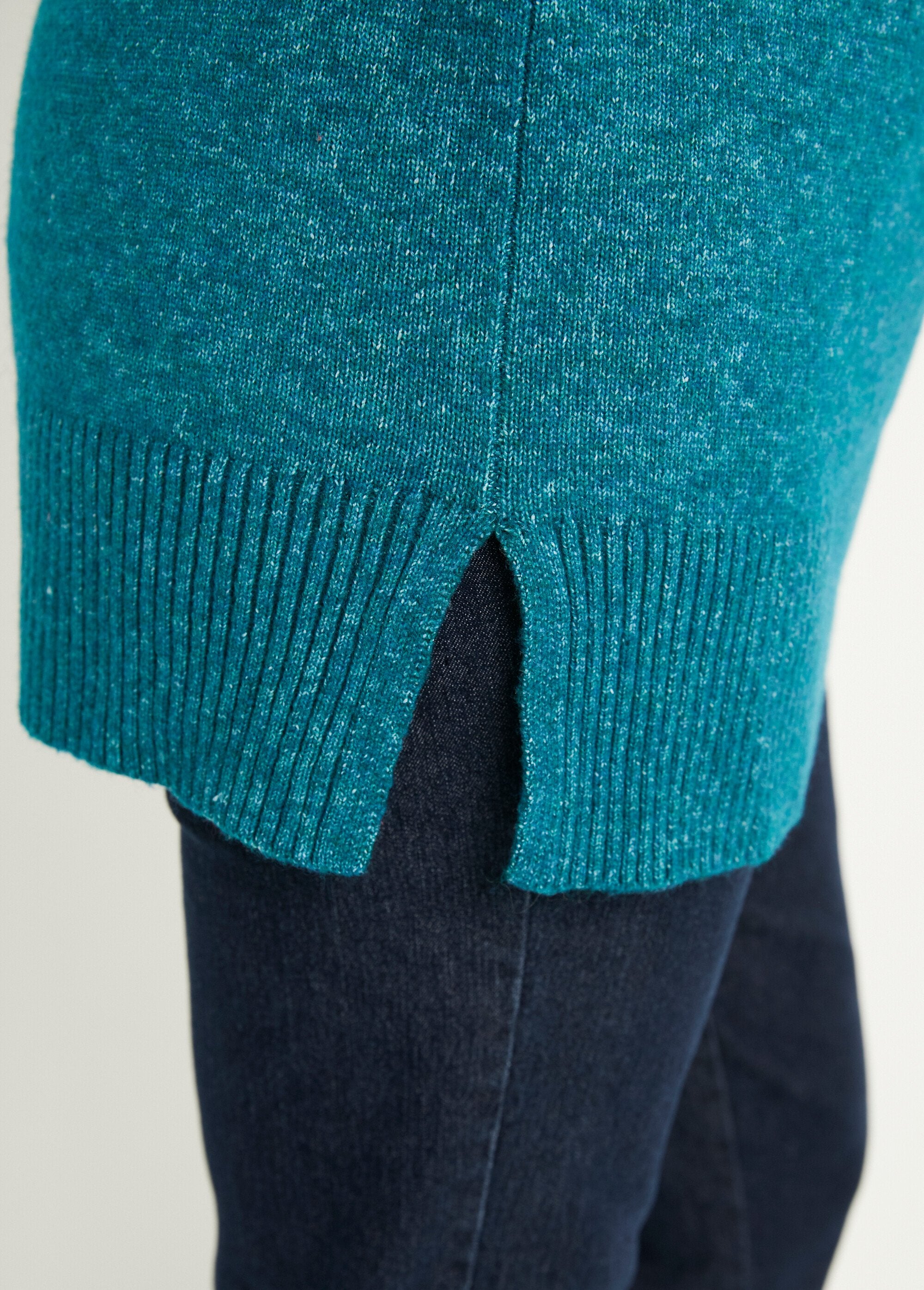 Pull_tunique_chiné_long_col_V_avec_laine_Canard_DE3_slim