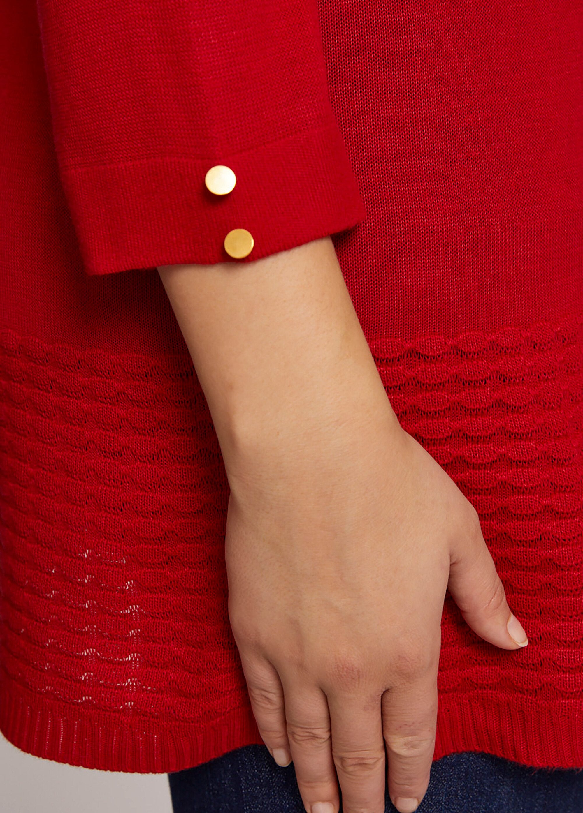 Pull-tunique_manches_3/4_maille_fantaisie_Carmin_DE1_curvy